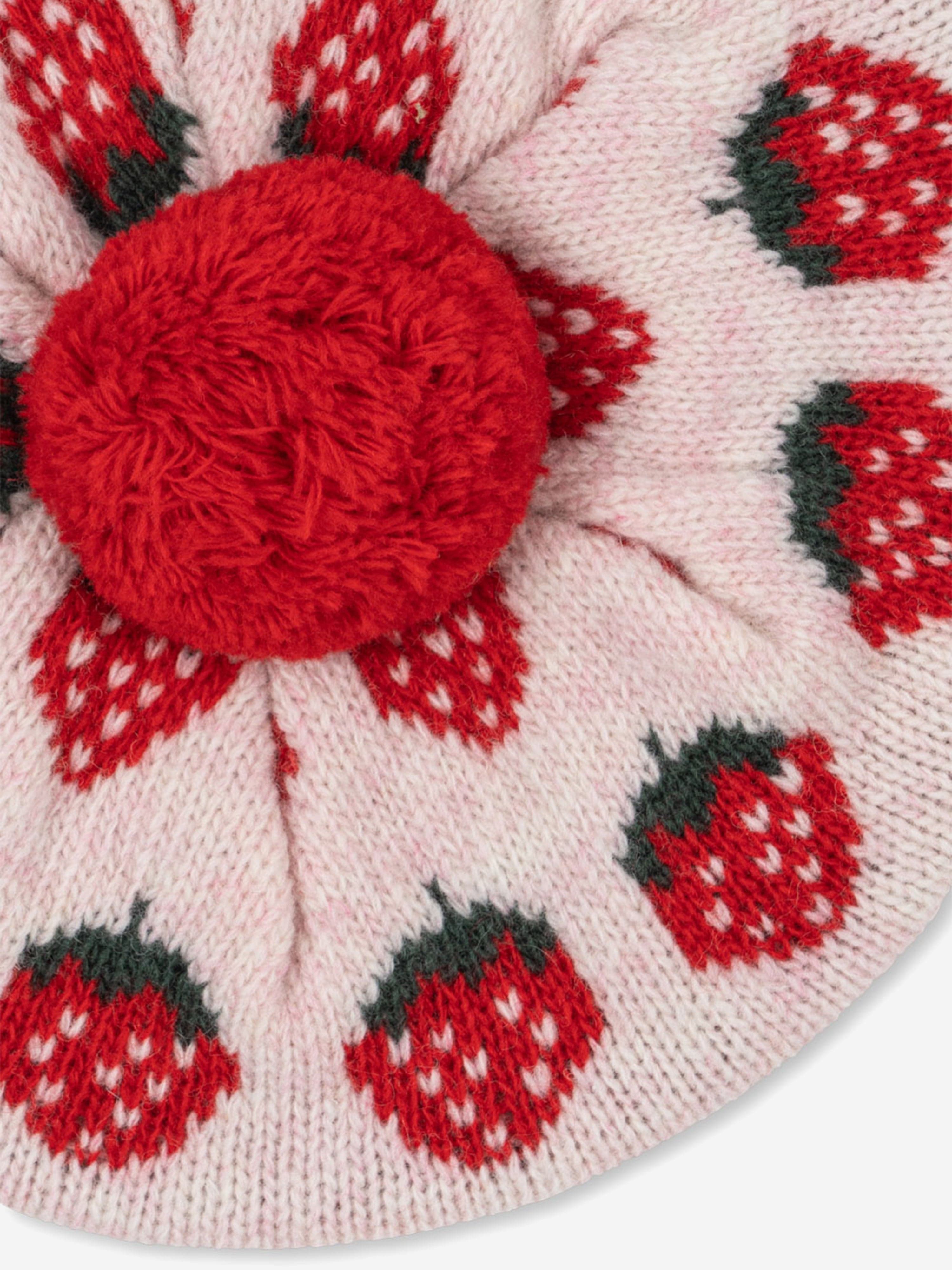 Konges Sløjd Girls Belou Knit Beret in Pink