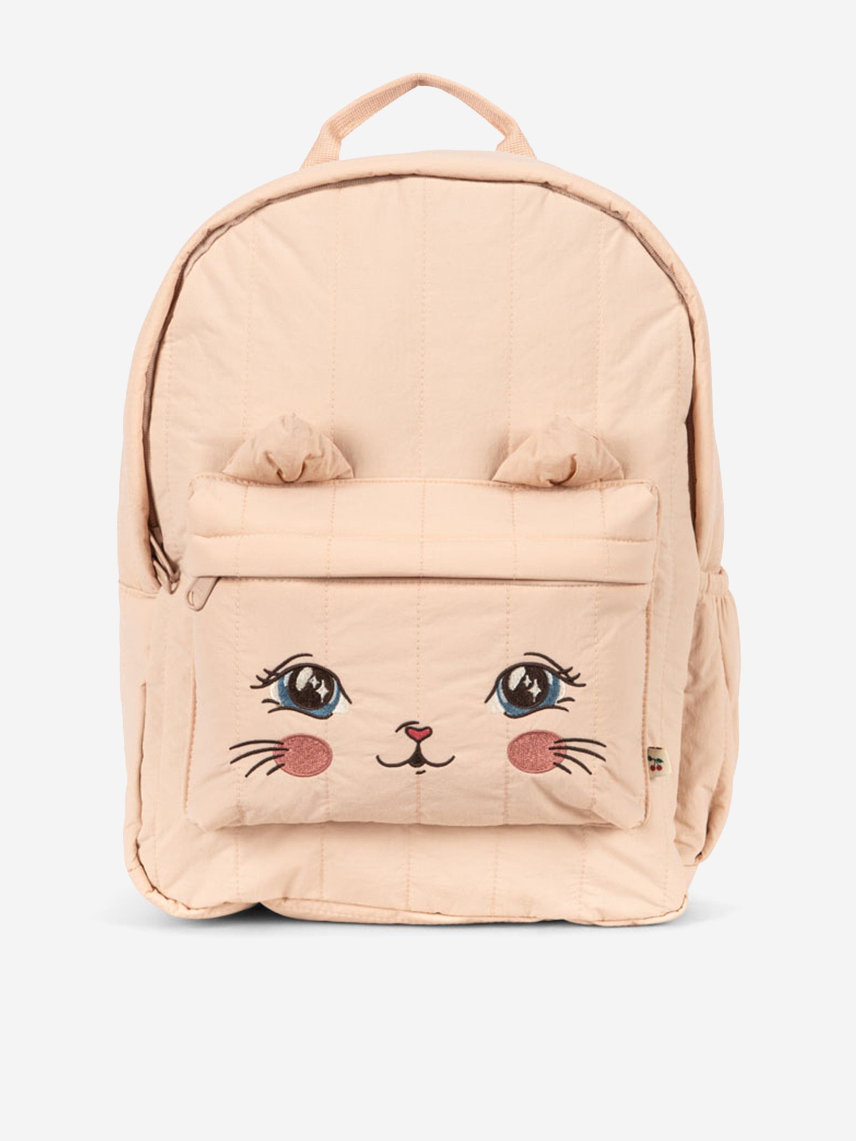 Konges Sløjd Girls Juno Kitty Backpack in Pink (34cm)
