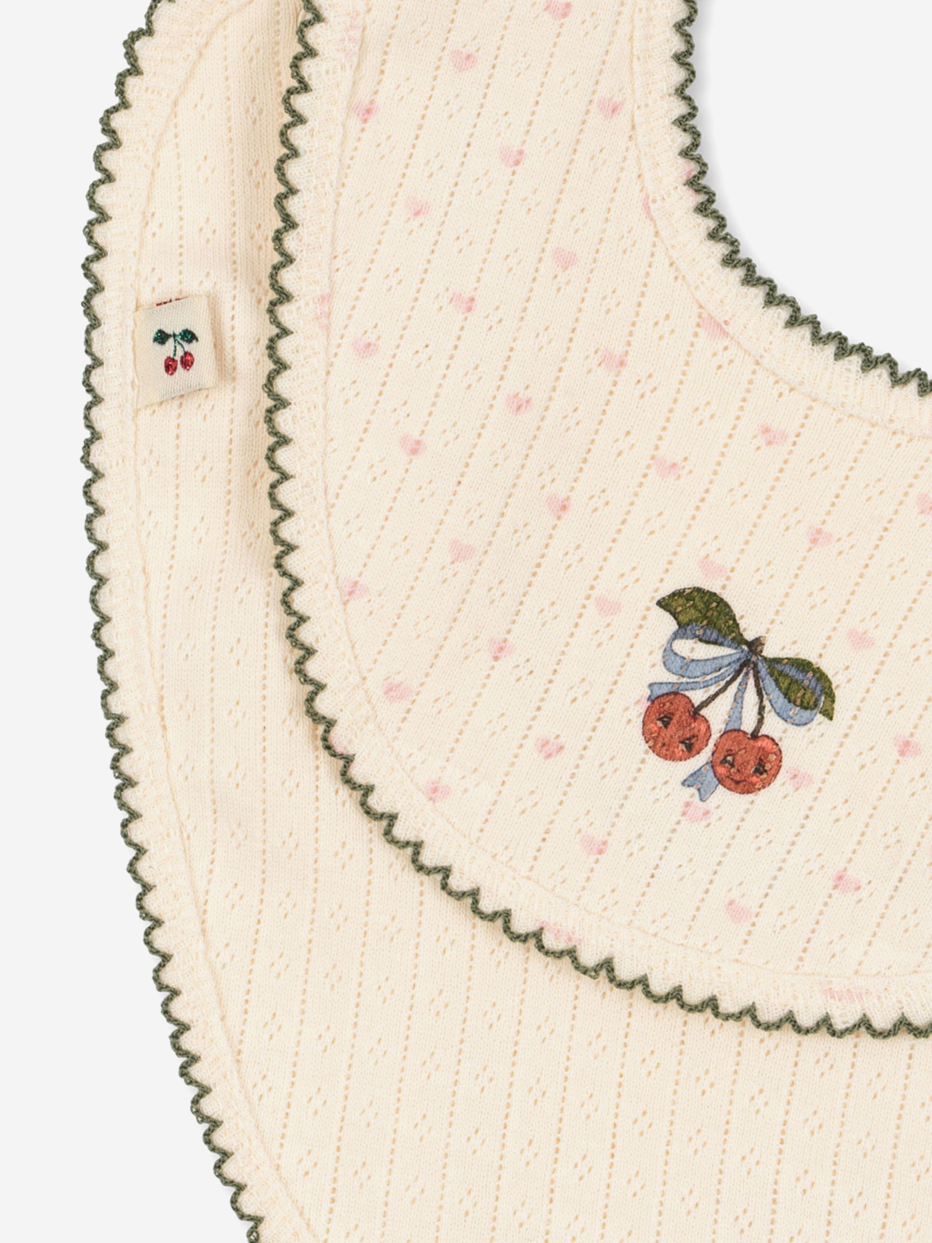 Konges Sløjd Baby Girls Minnie 2 Pack Bib Set in Ivory