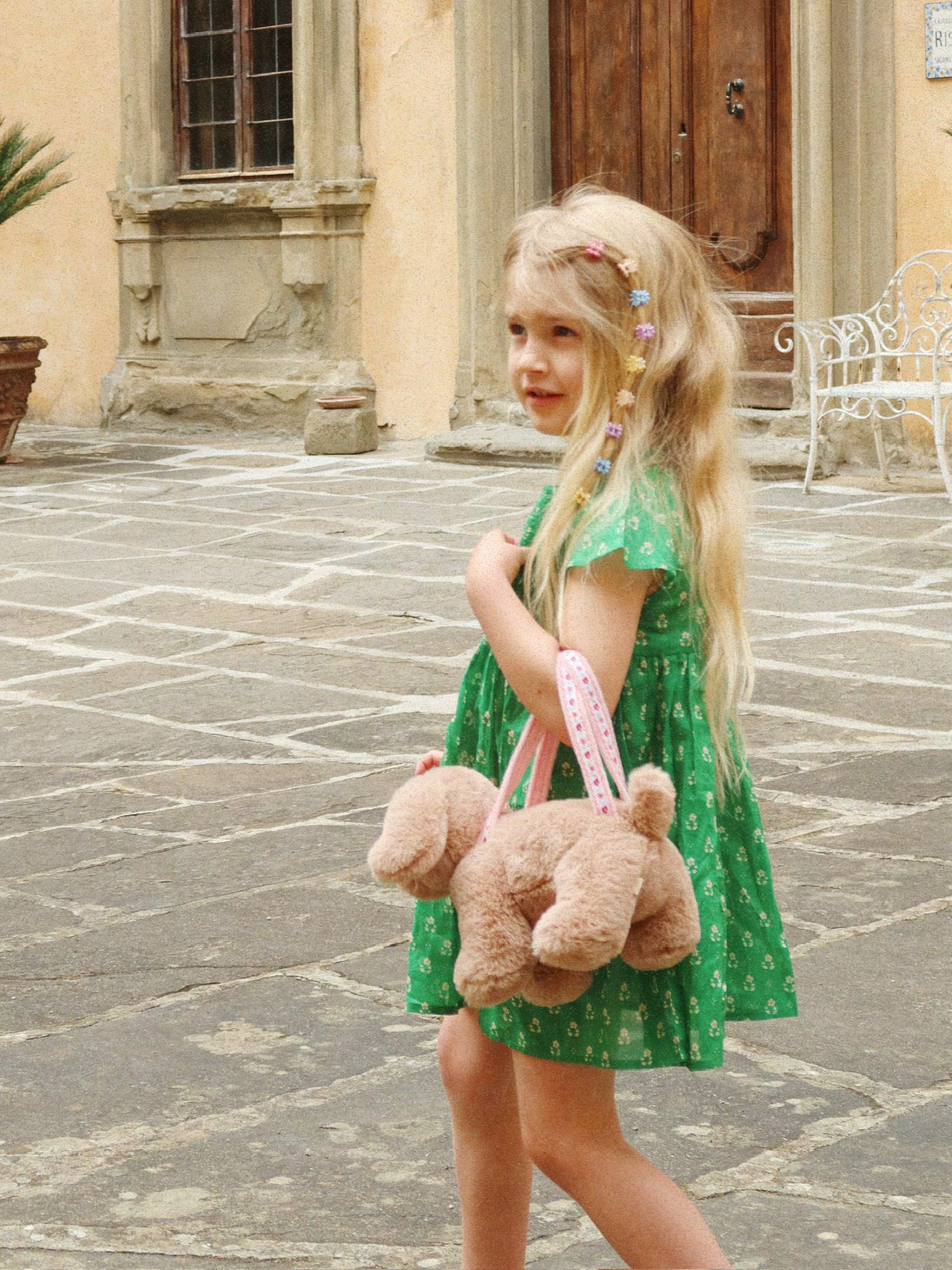 Konges Sløjd Girls Puppy Bag in Beige