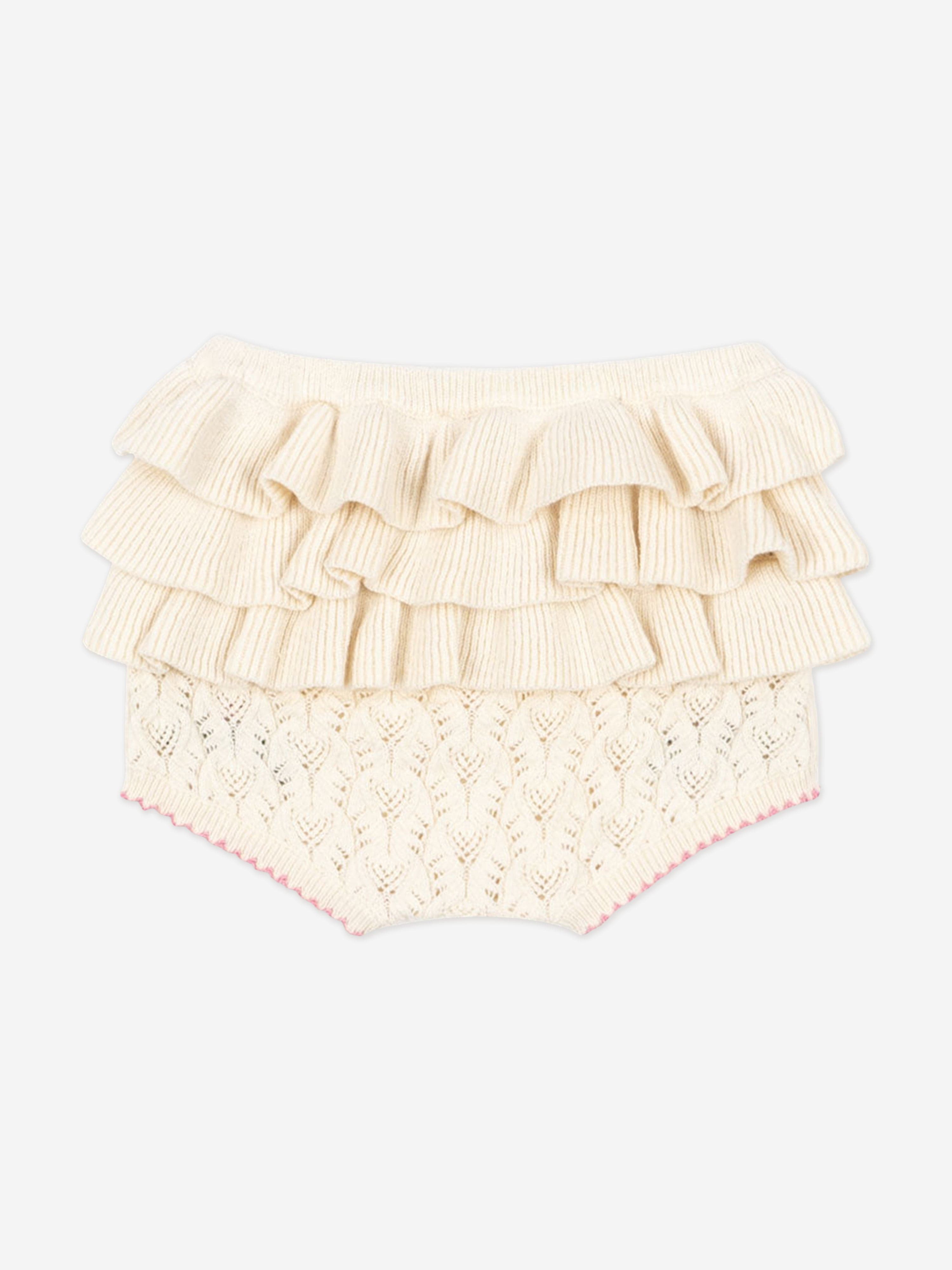 Konges Sløjd Baby Girls Rosier Shorts in Ivory