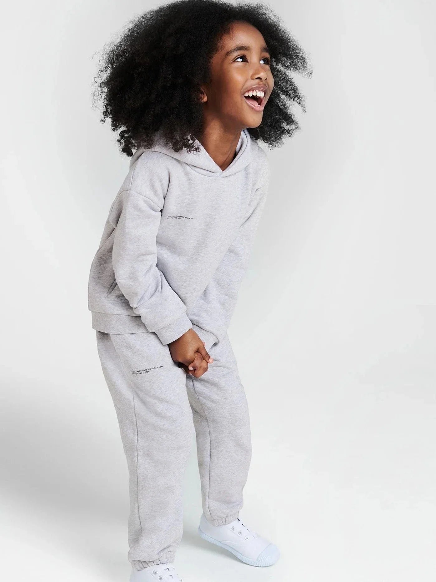 PANGAIA Kids 365 Midweight Hoodie in Grey