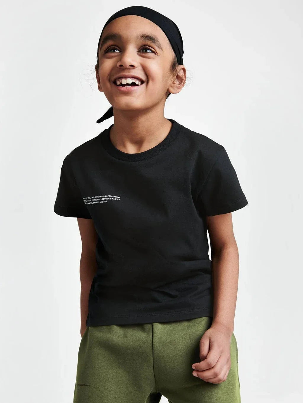 PANGAIA Kids 365 Midweight T-Shirt in Black