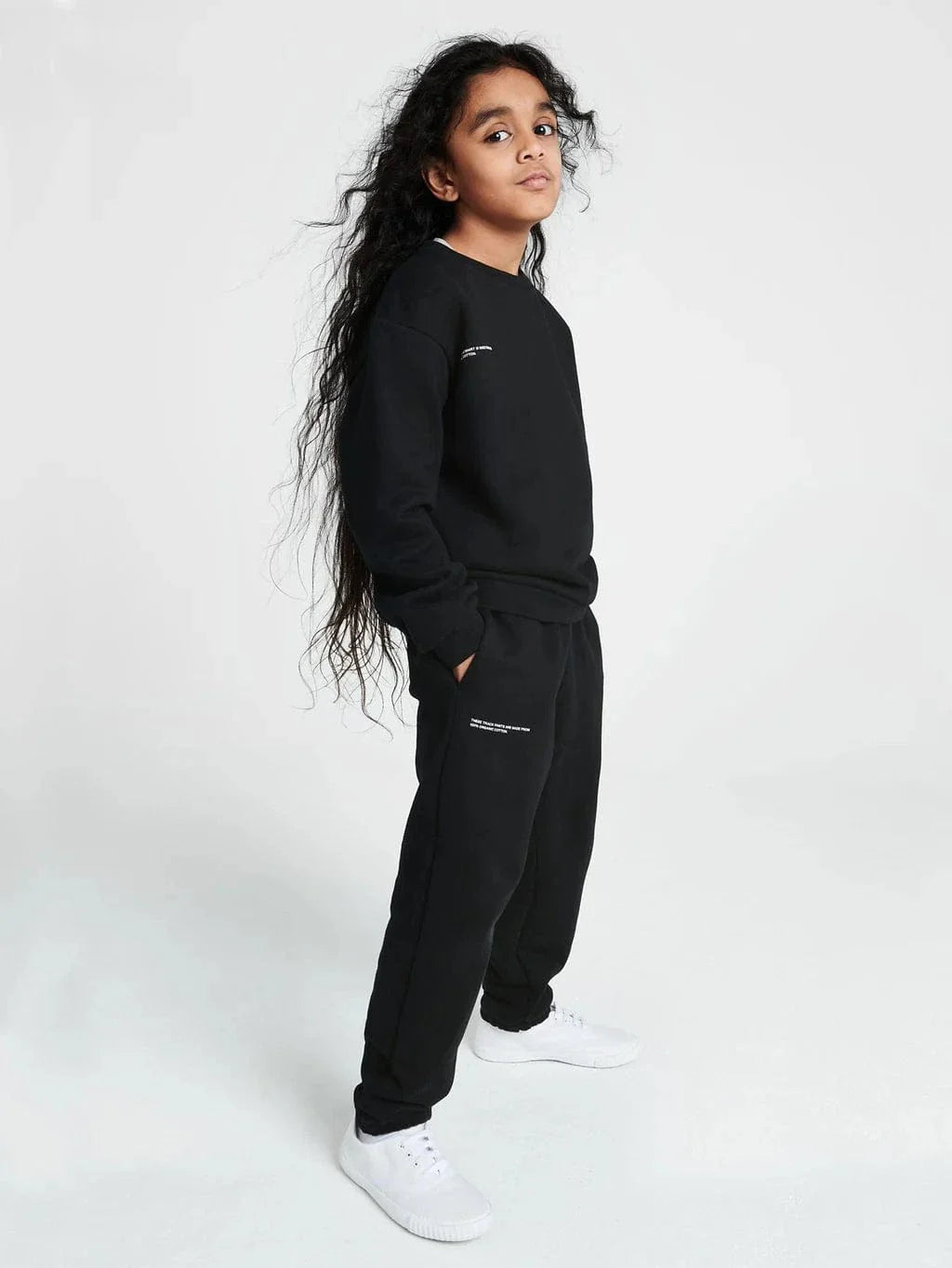 PANGAIA Kids 365 Midweight Track Pants in Black