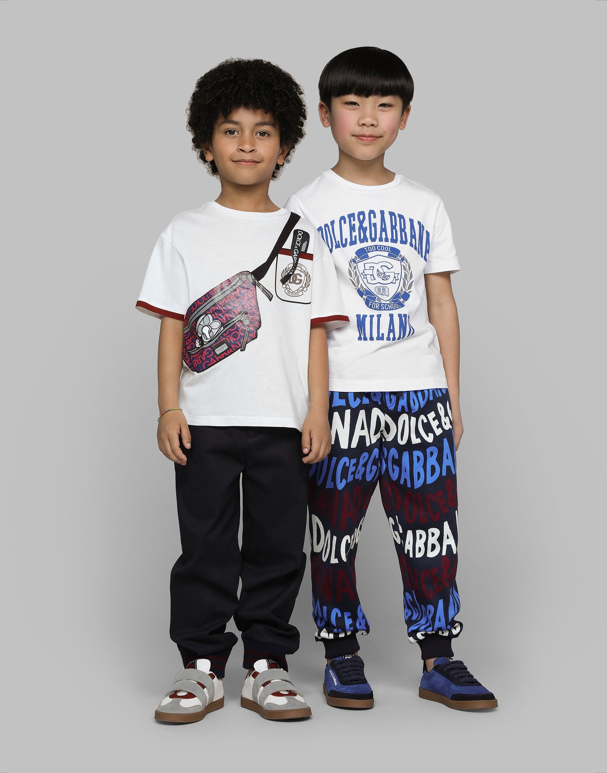 Dolce & Gabbana Boys Bag Print T-Shirt in White