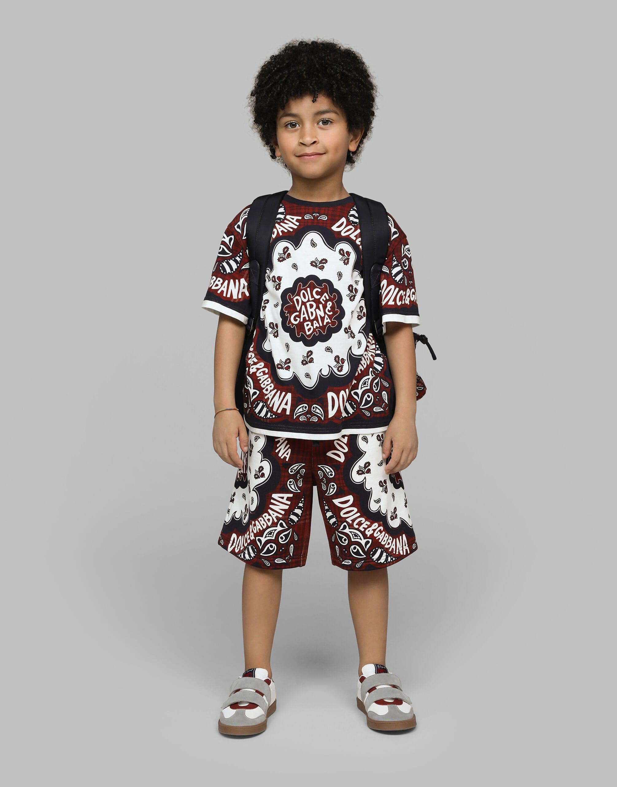 Dolce & Gabbana Boys Bandana Bermuda Shorts in Multicolour