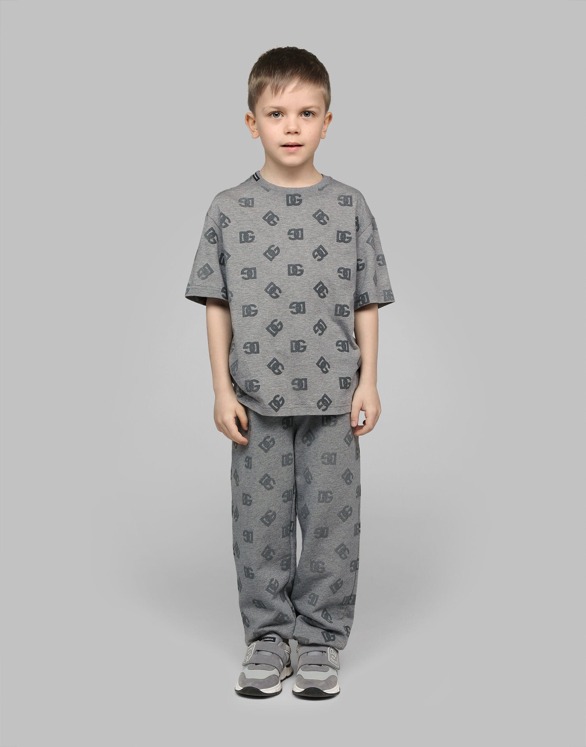 Dolce & Gabbana Boys DG Logo T-Shirt in Grey