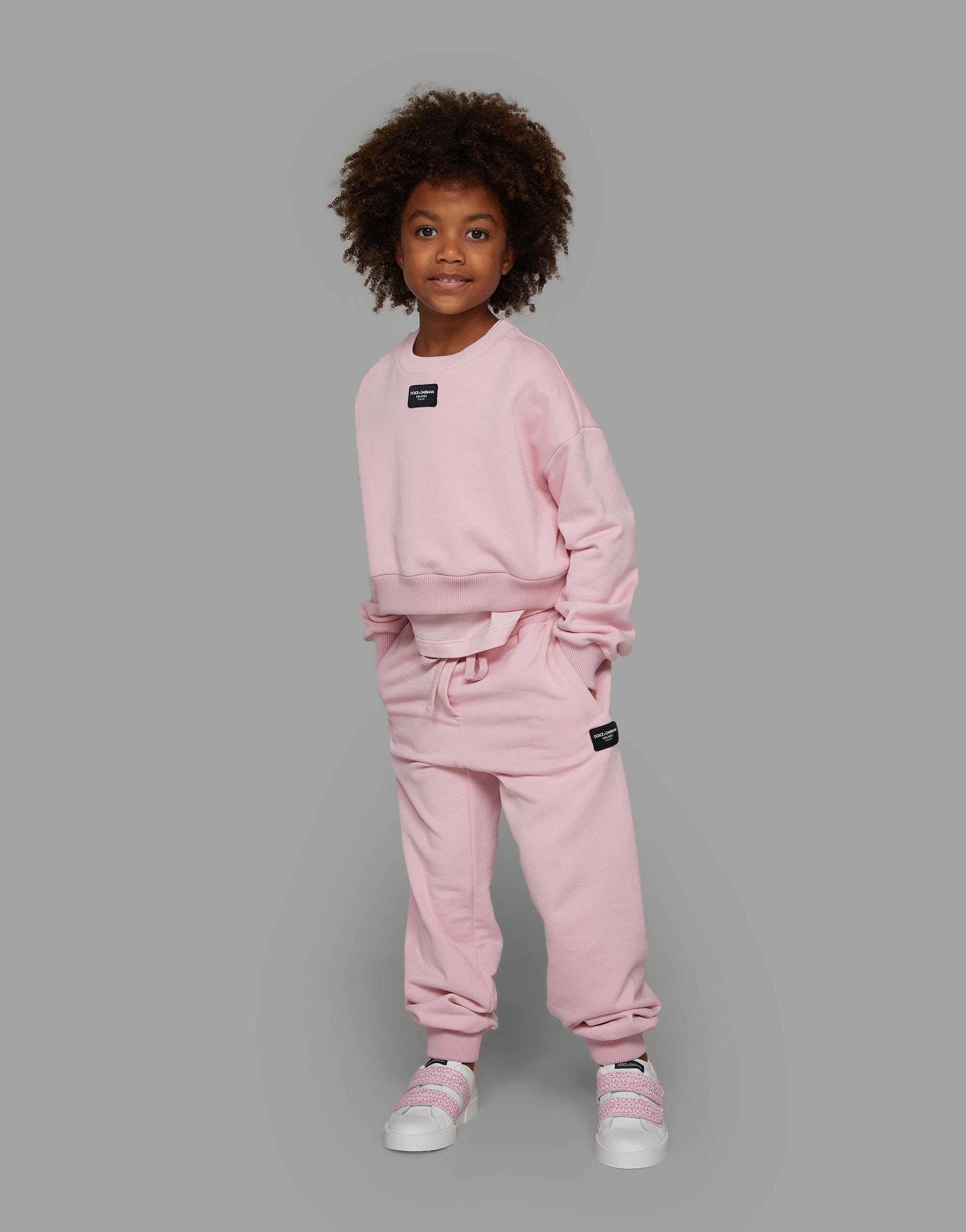 Dolce & Gabbana Girls Logo Joggers in Pink