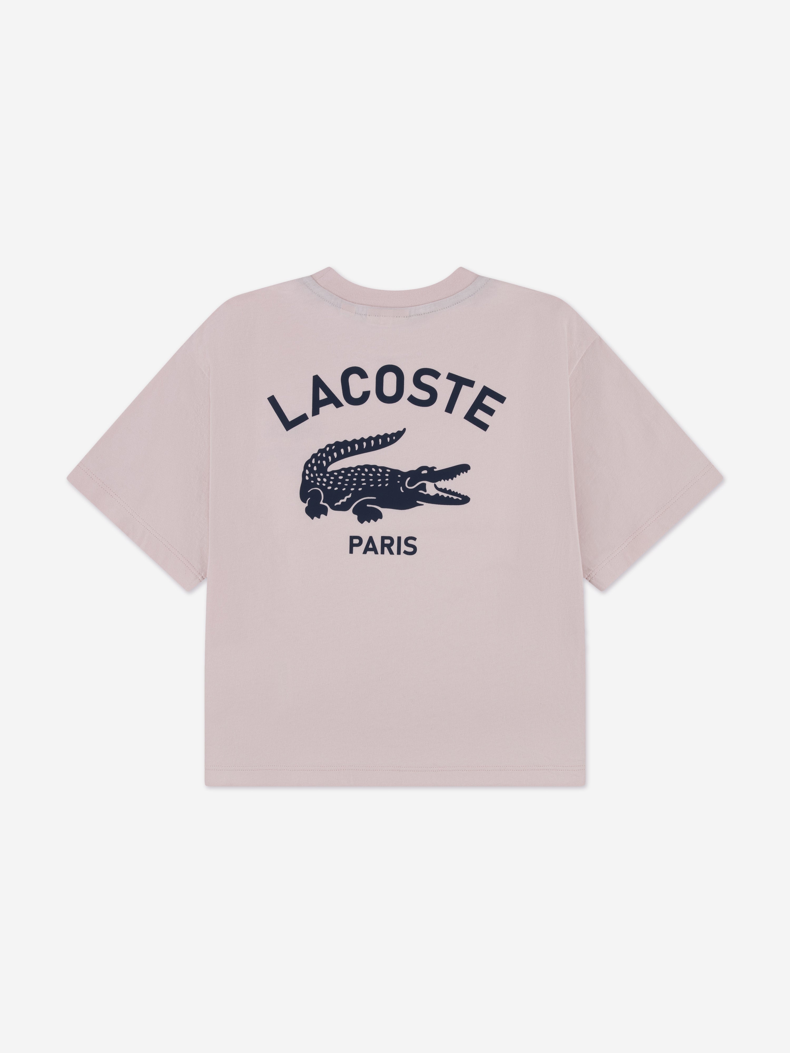 Lacoste Girls Logo T-Shirt in Pink