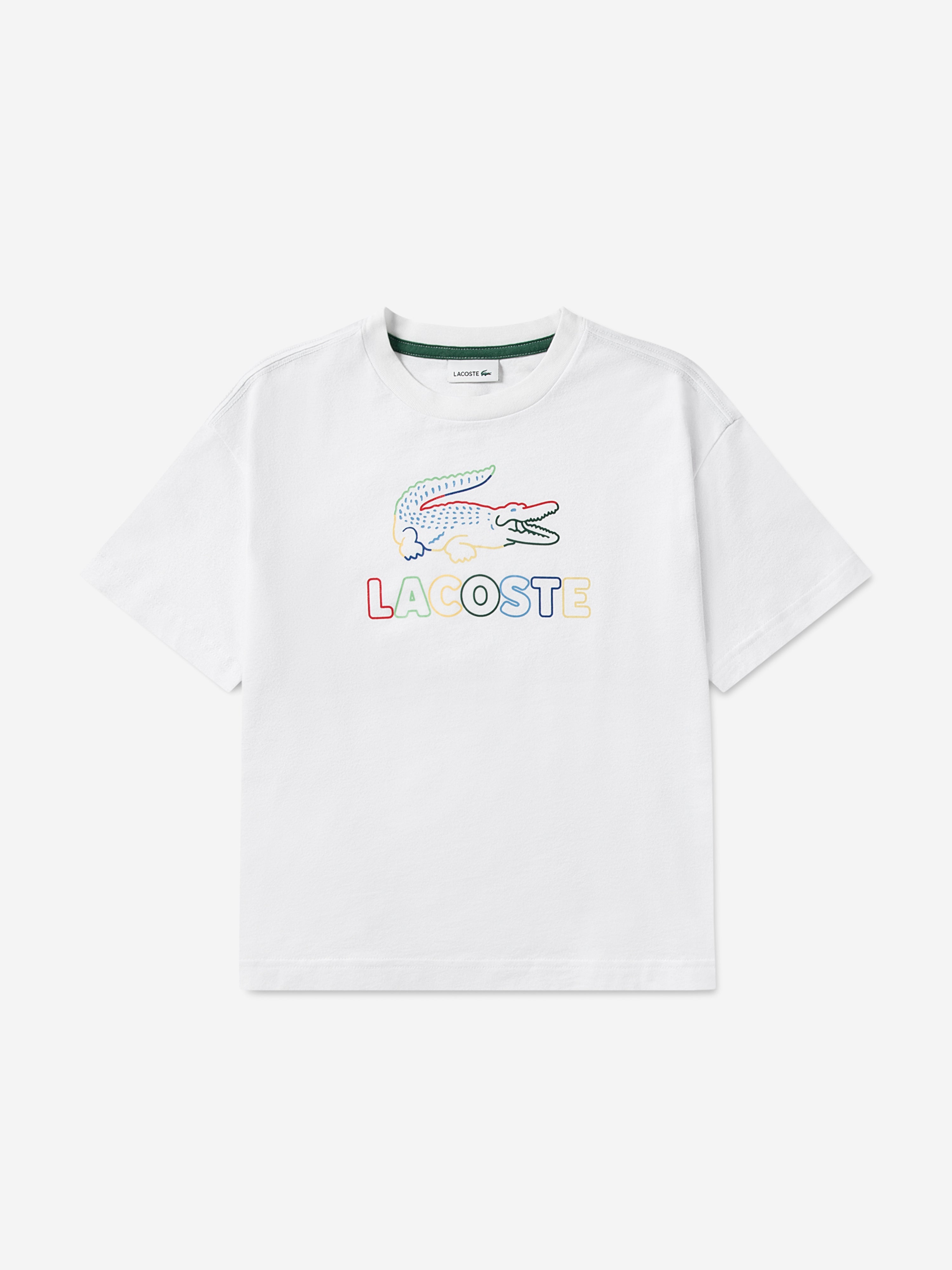 Lacoste Girls Logo T-Shirt in White