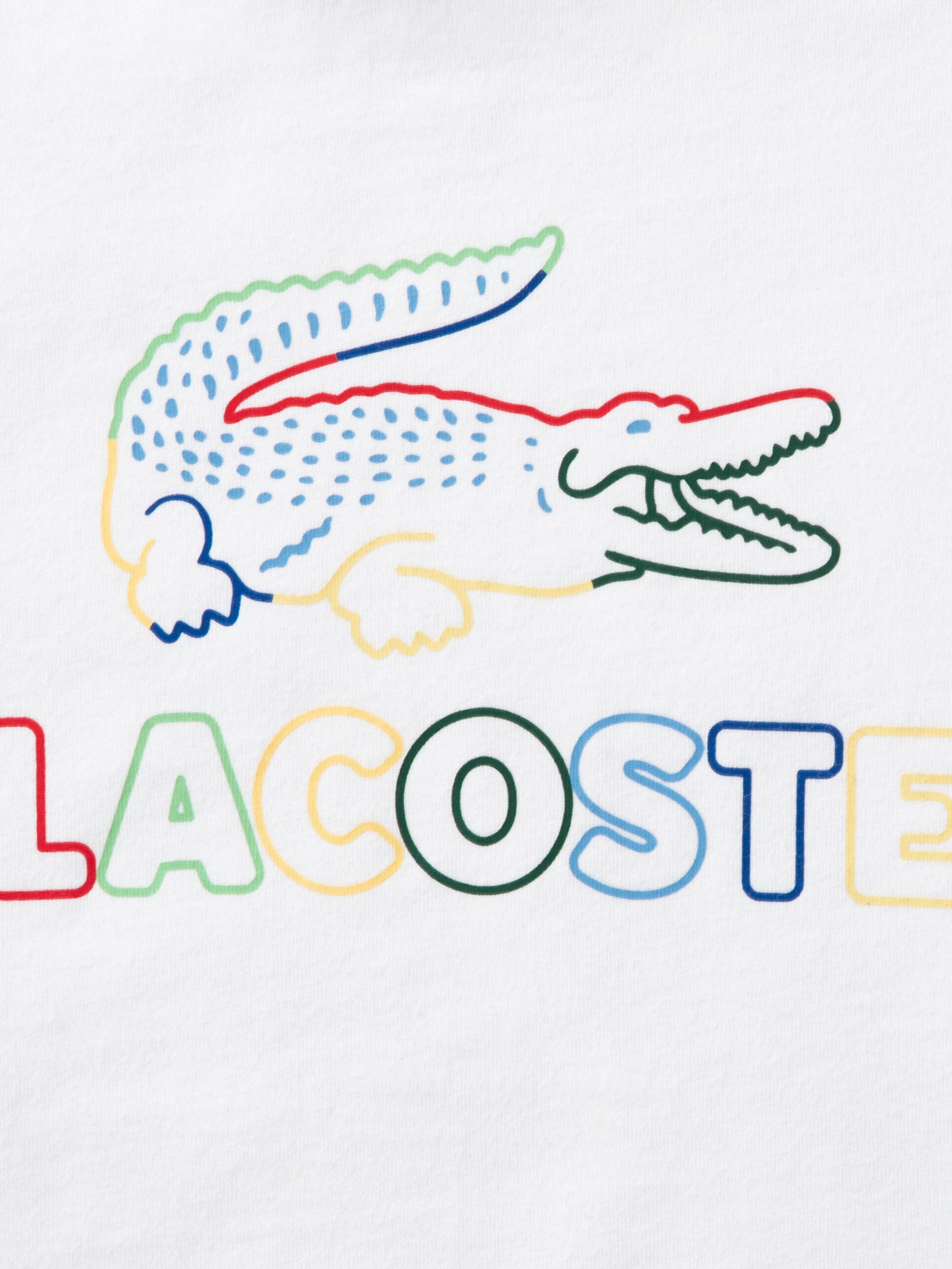 Lacoste Girls Logo T-Shirt in White