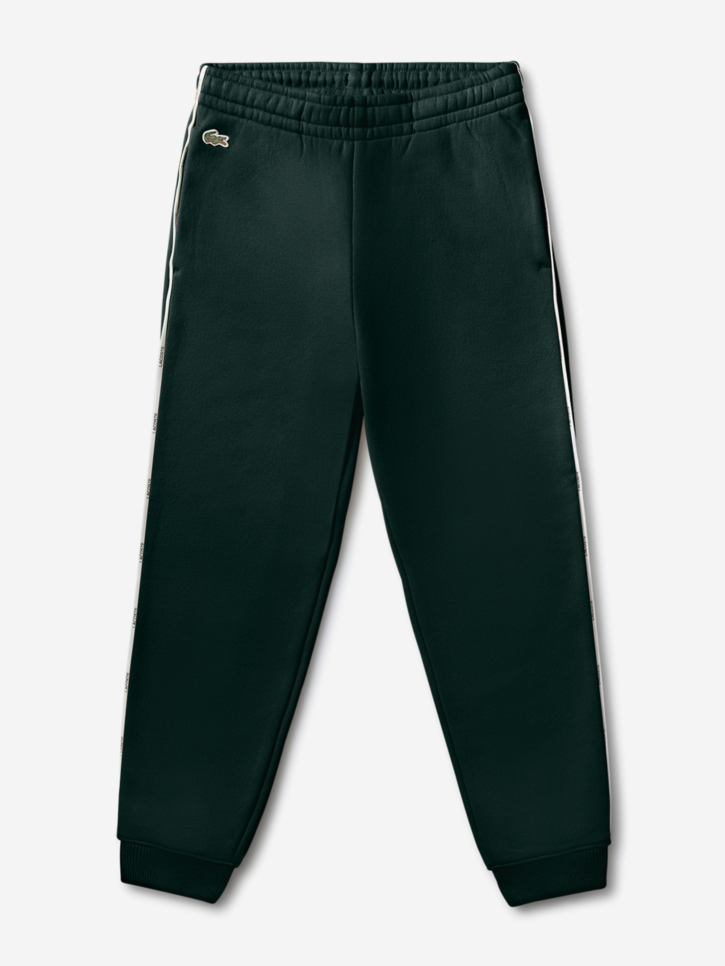 Lacoste Boys Micro Taping Joggers in Green