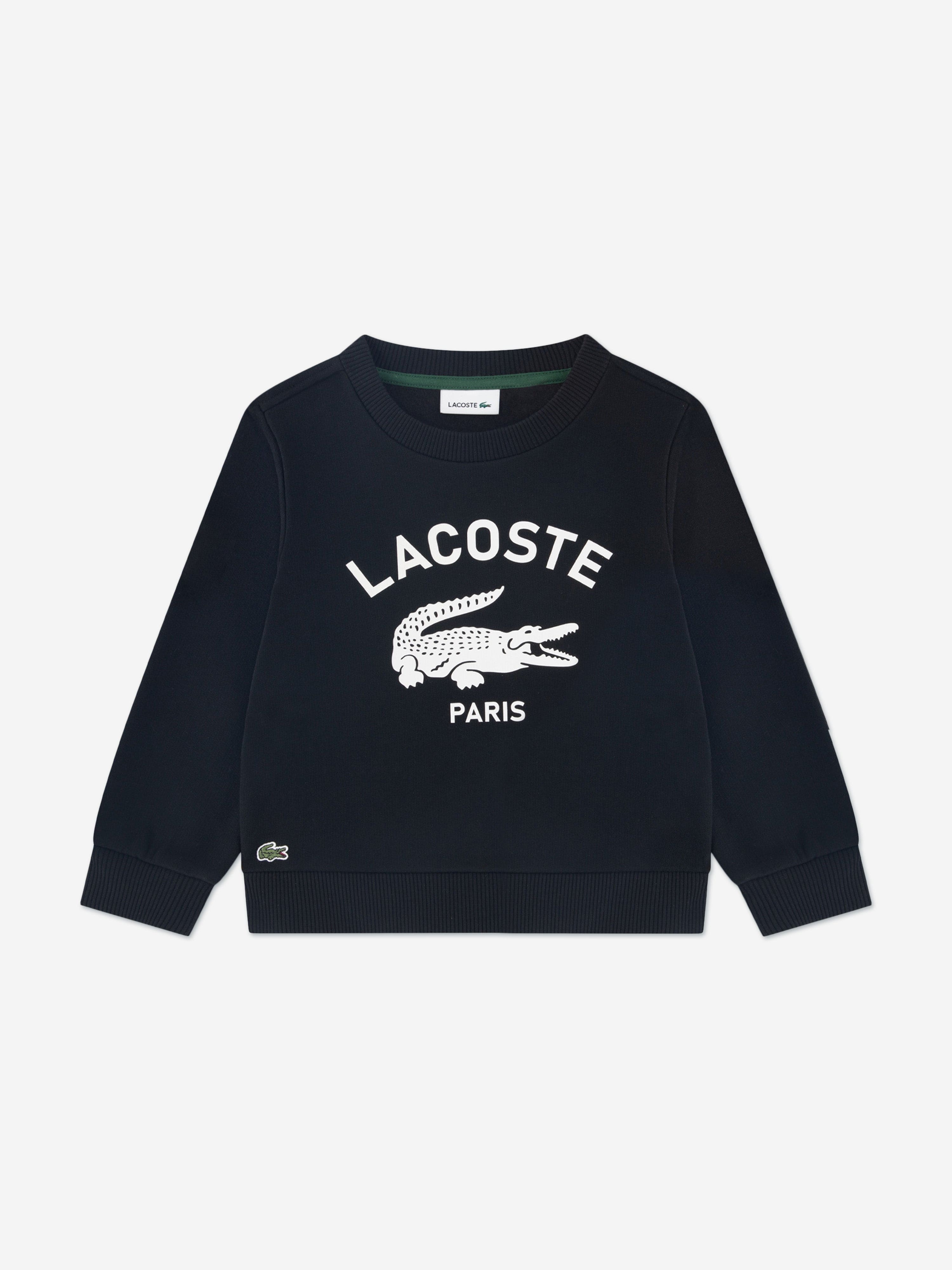 Lacoste Boys Soft Branding Tracksuit in Black