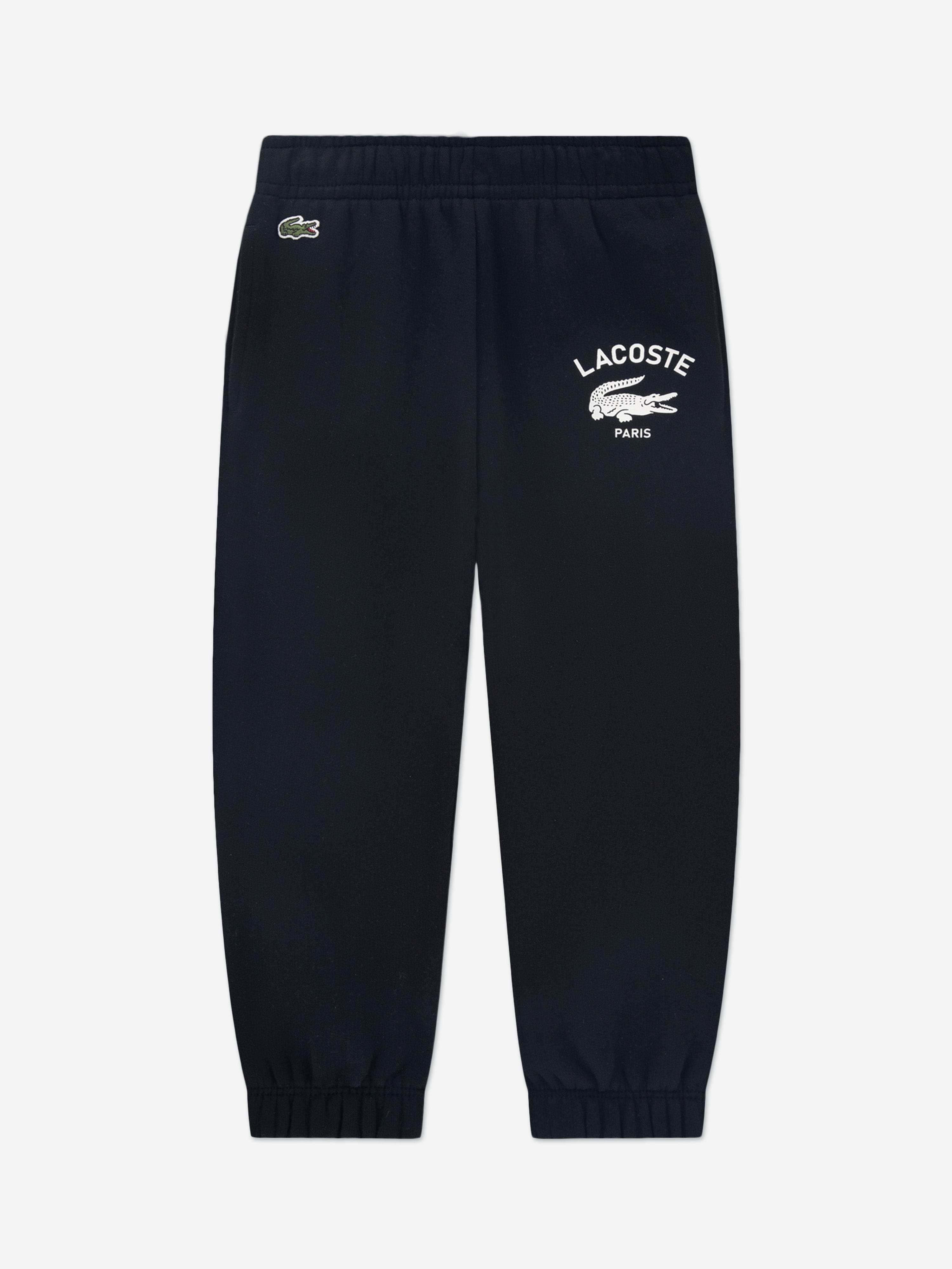 Lacoste Boys Soft Branding Tracksuit in Black