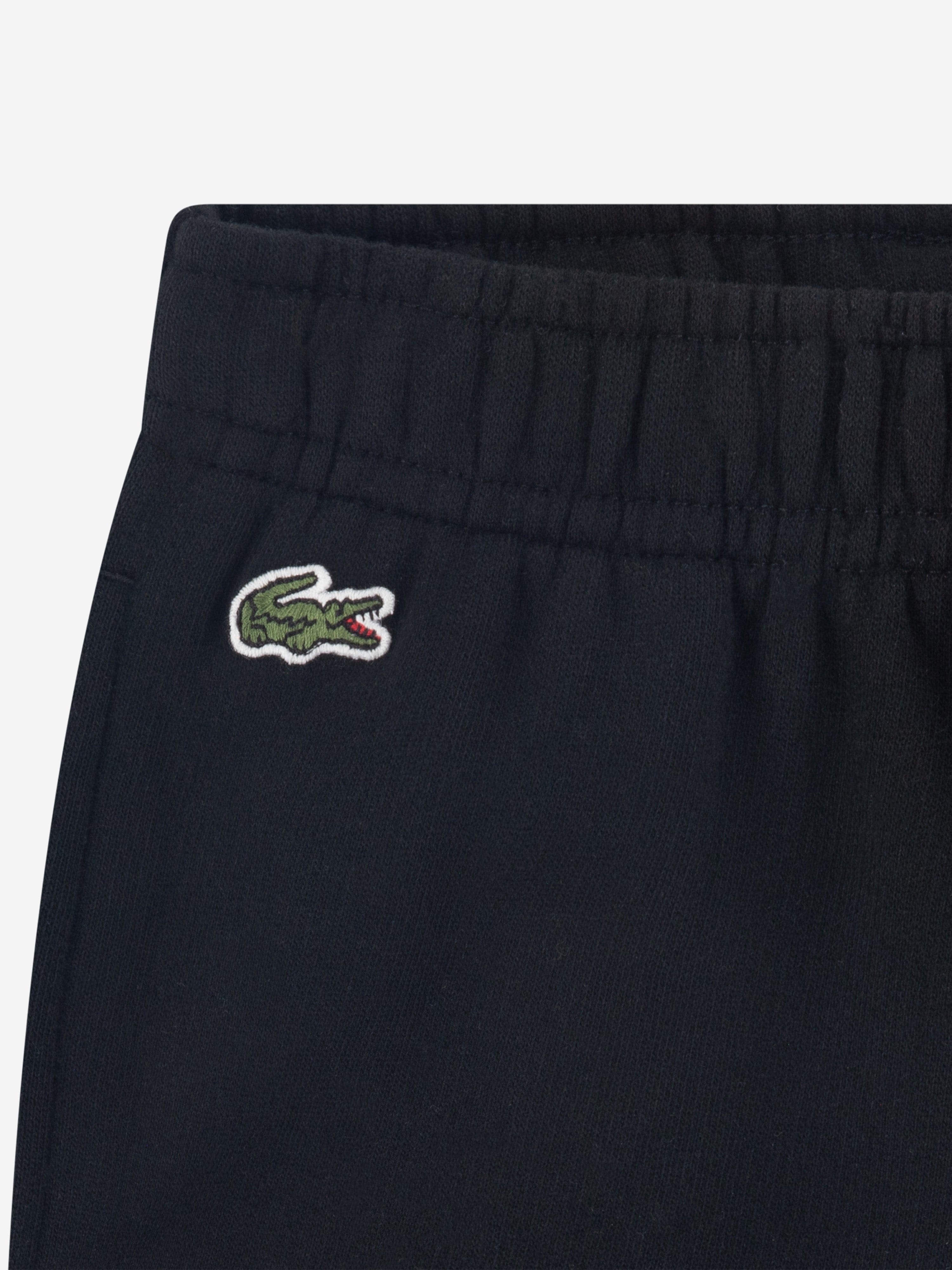 Lacoste Boys Soft Branding Tracksuit in Black