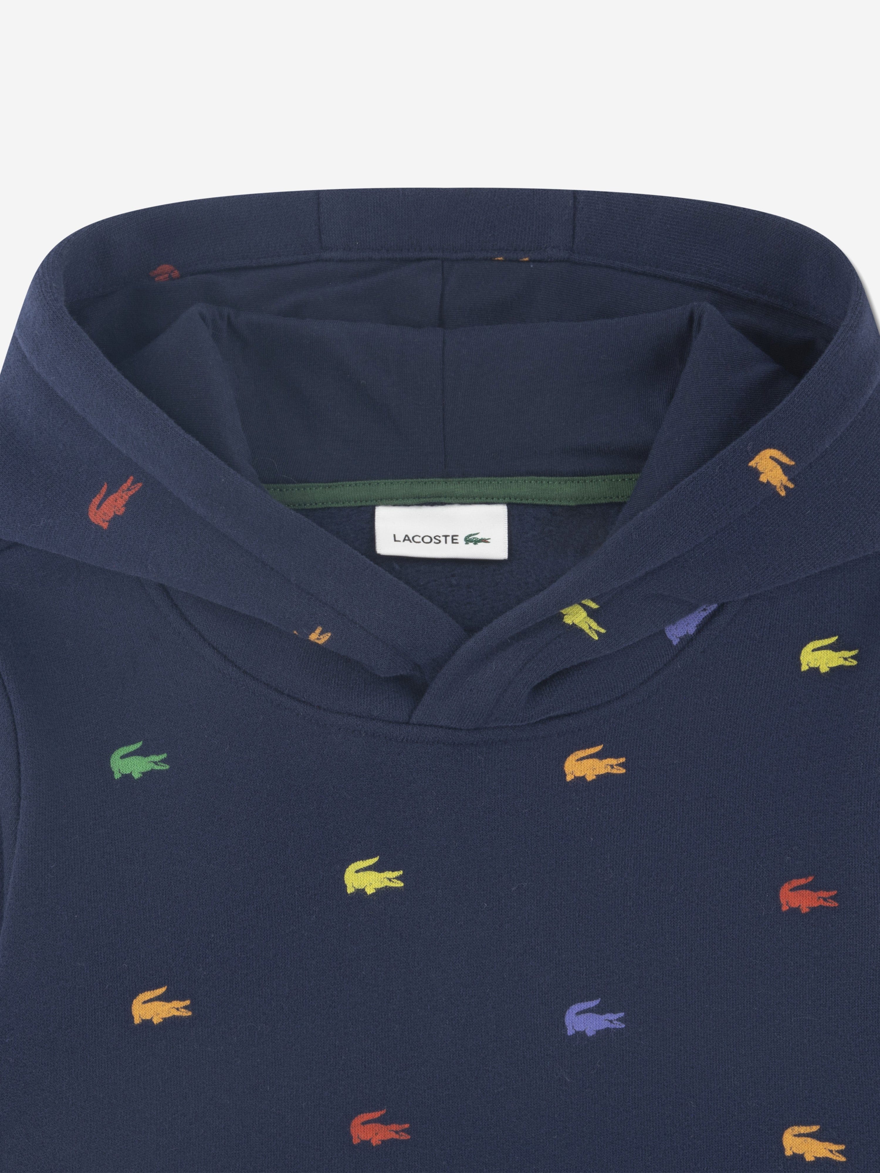 Lacoste Boys Allover Croc Tracksuit in Navy