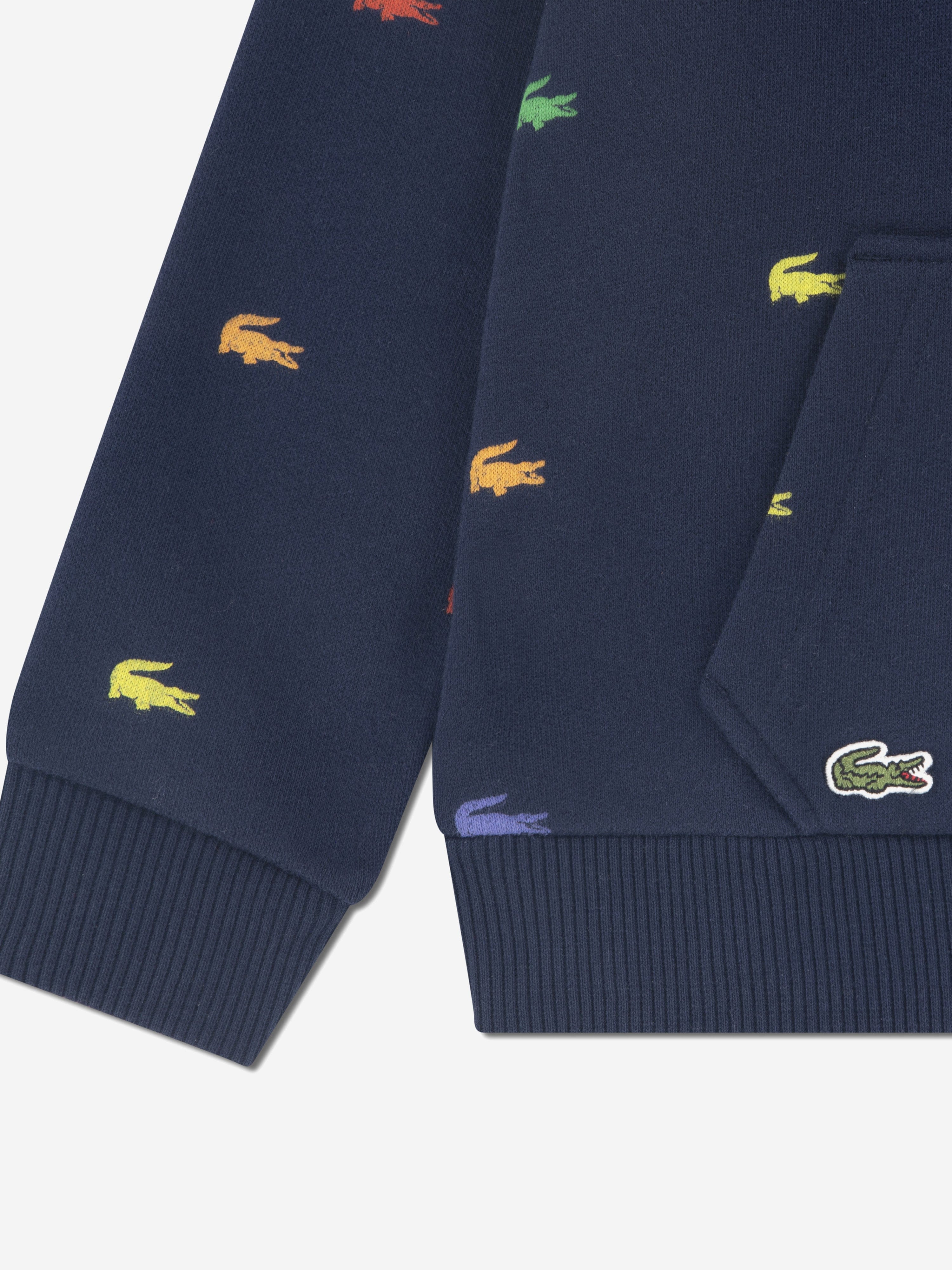 Lacoste Boys Allover Croc Tracksuit in Navy