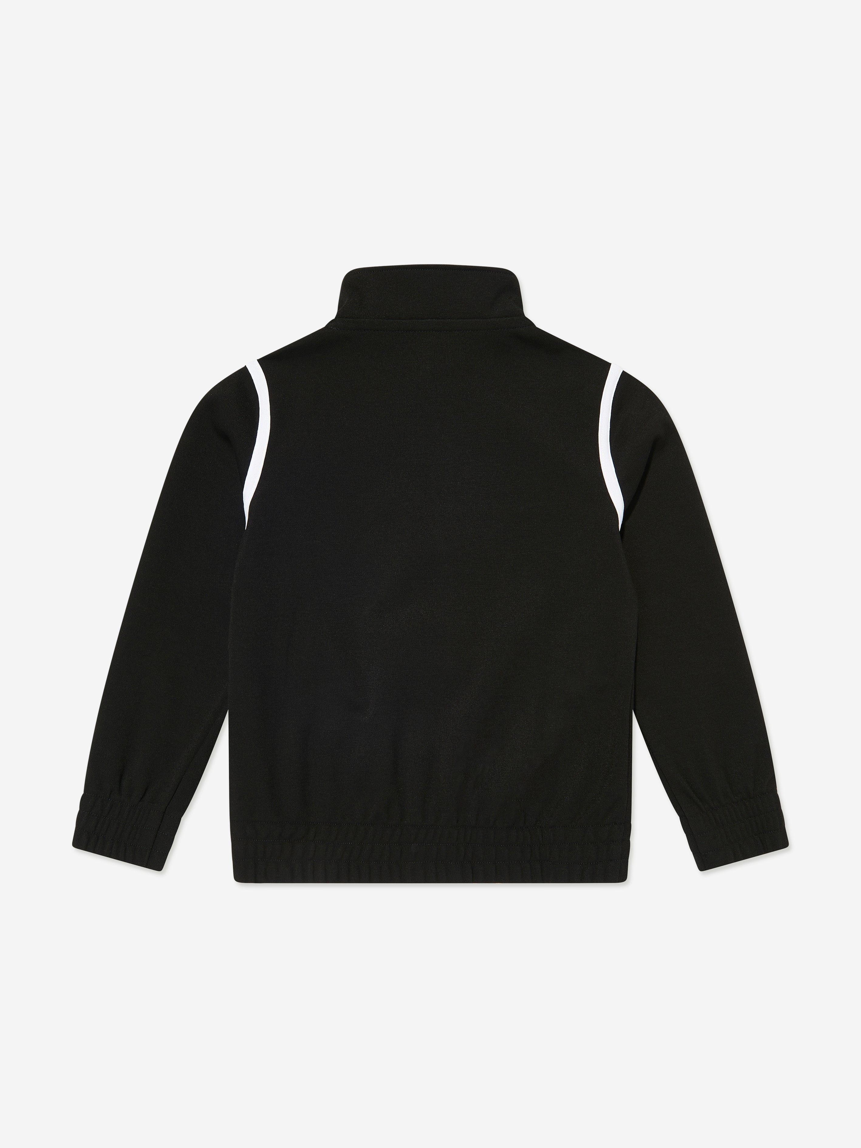 Lacoste Boys Contrast Seam Track Jacket in Black