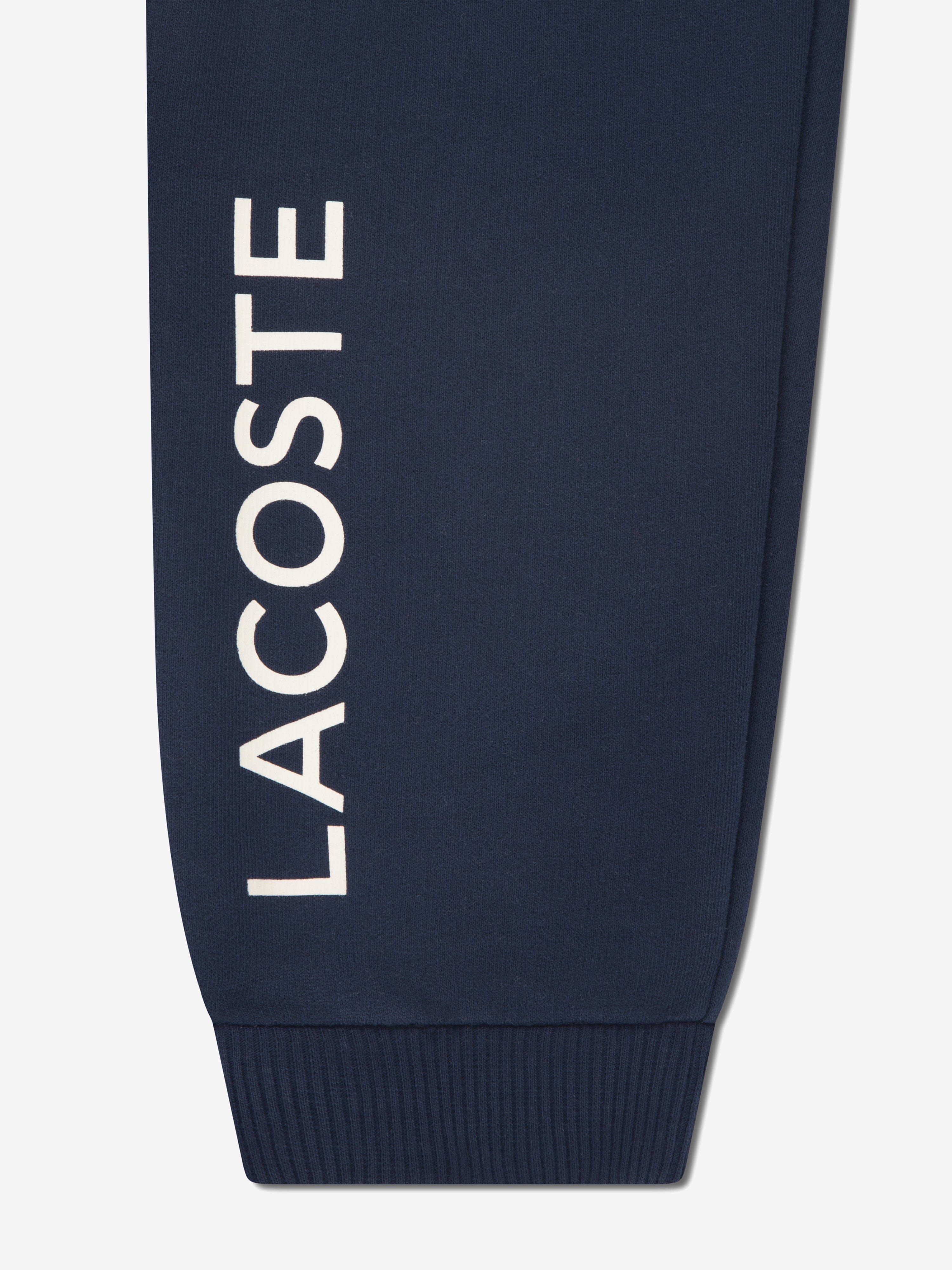 Lacoste Boys Wordmark Joggers in Navy