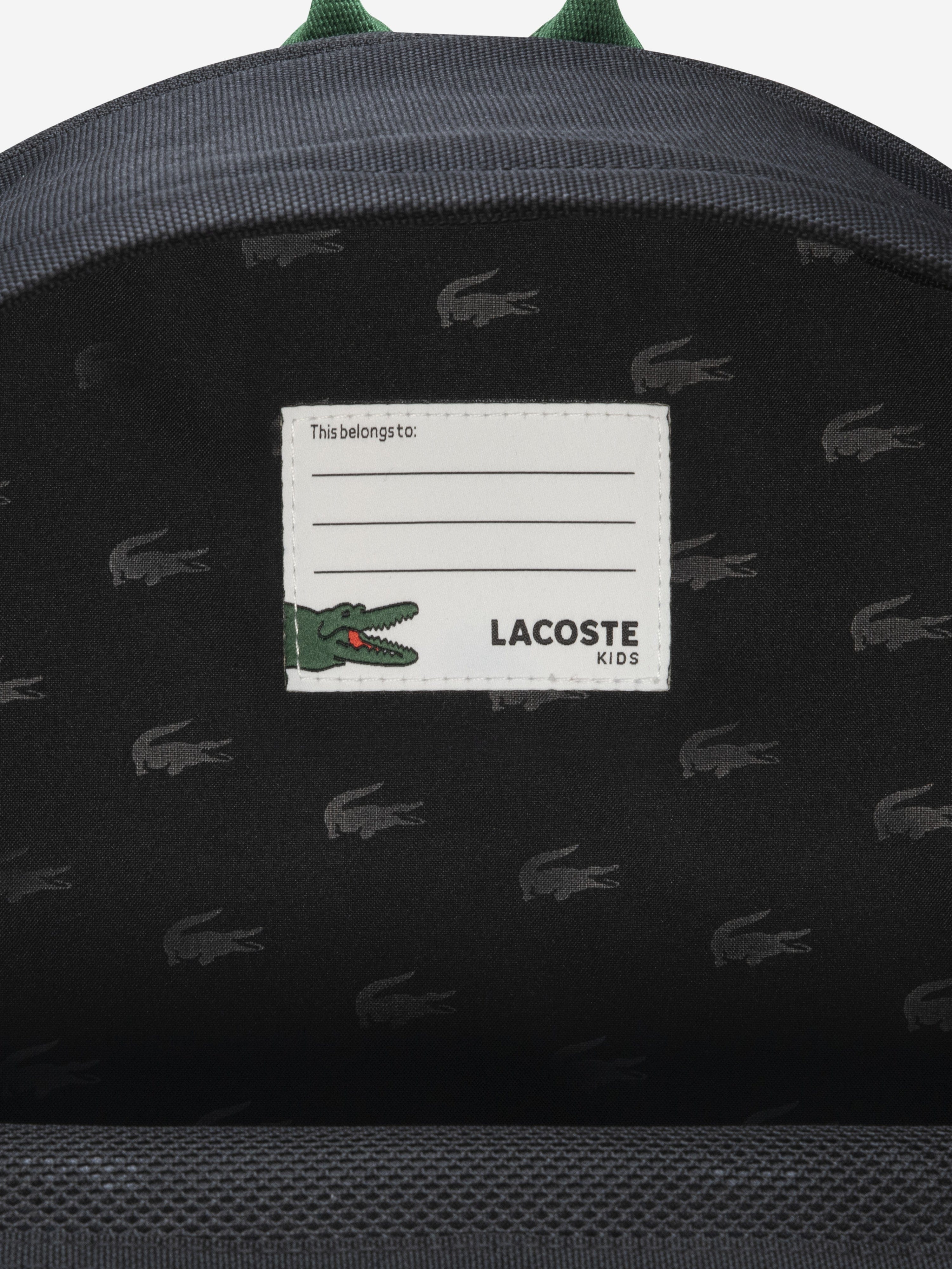 Lacoste Kids Logo Backpack in Black (44cm)