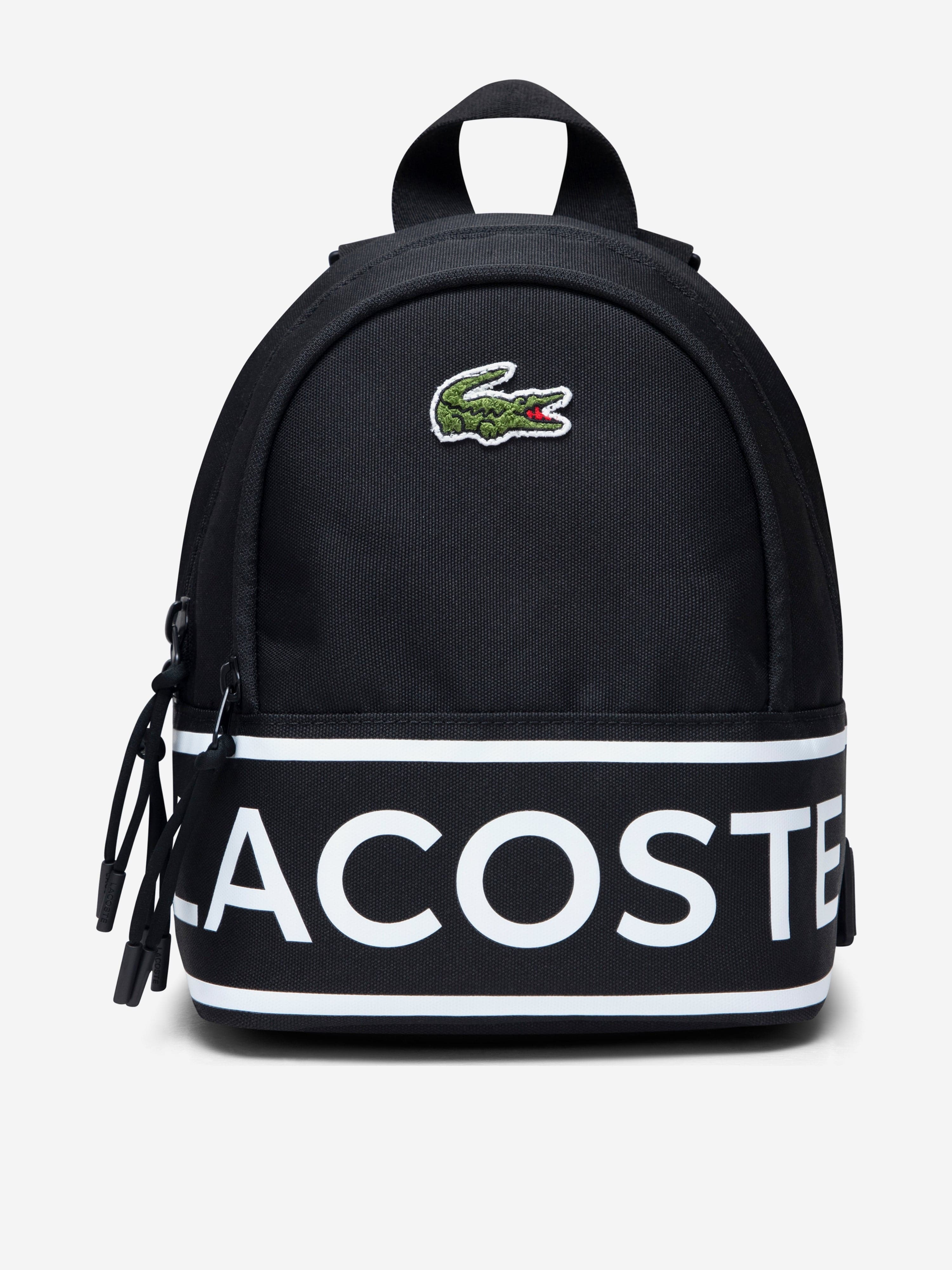 Lacoste Kids Logo Mini Backpack in Black (27cm)