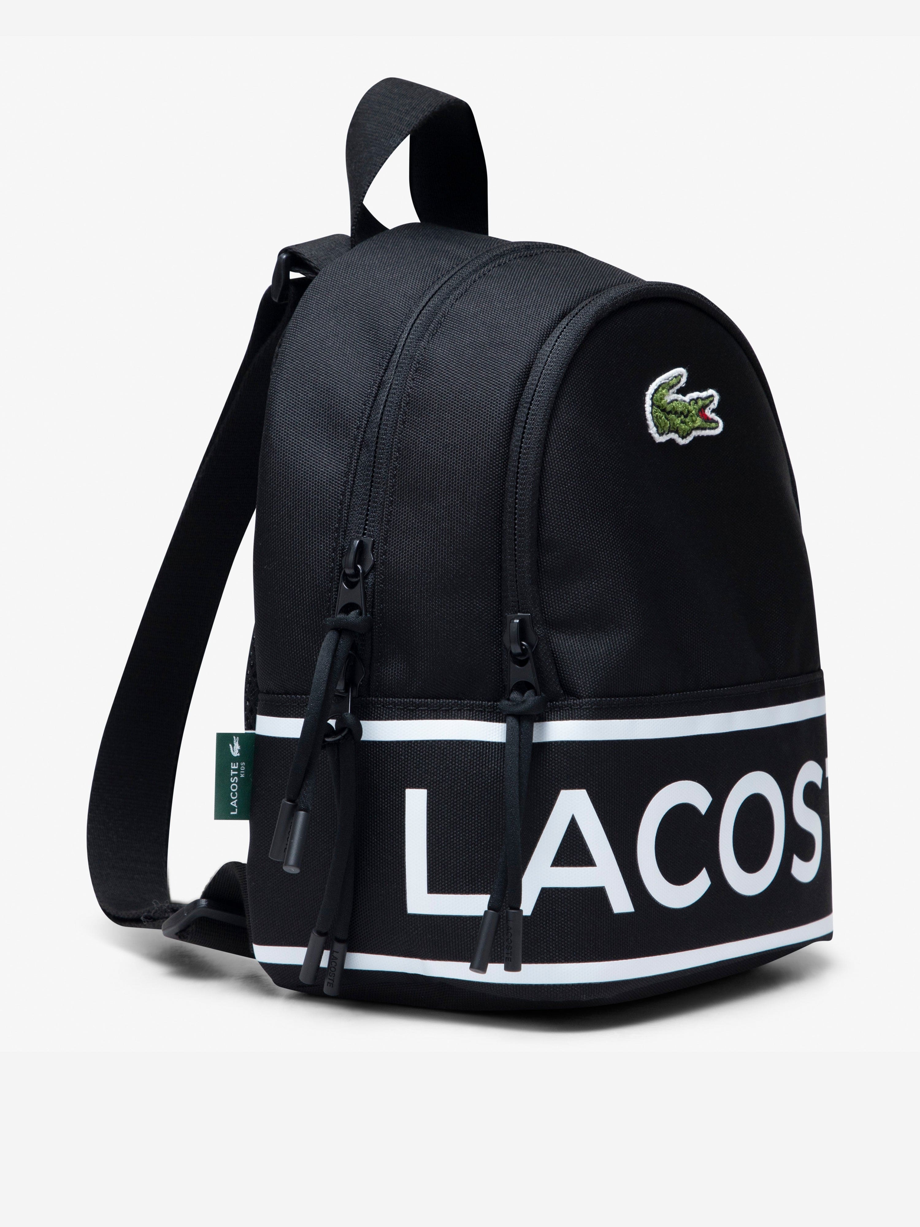 Lacoste Kids Logo Mini Backpack in Black (27cm)