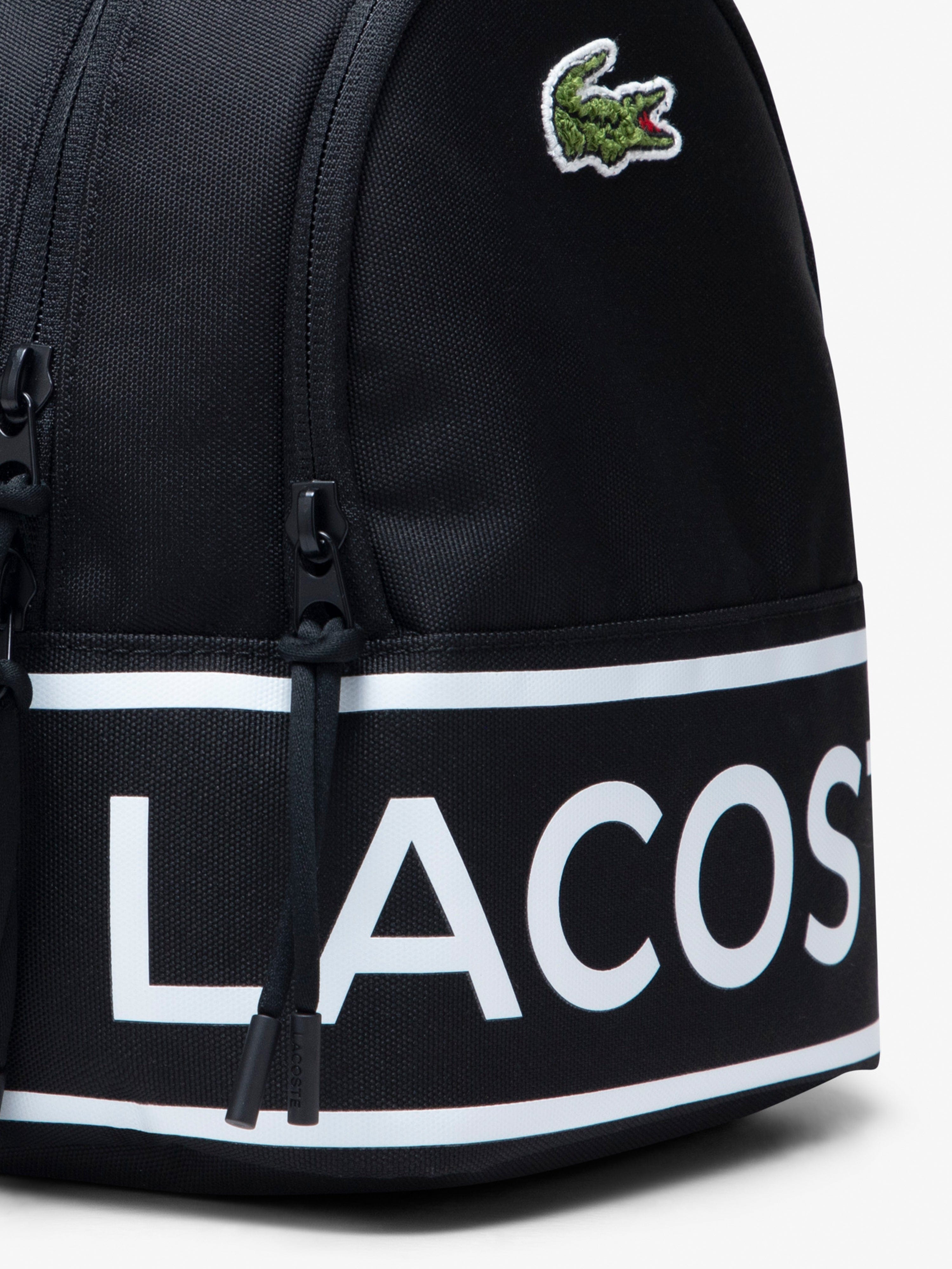 Lacoste Kids Logo Mini Backpack in Black (27cm)