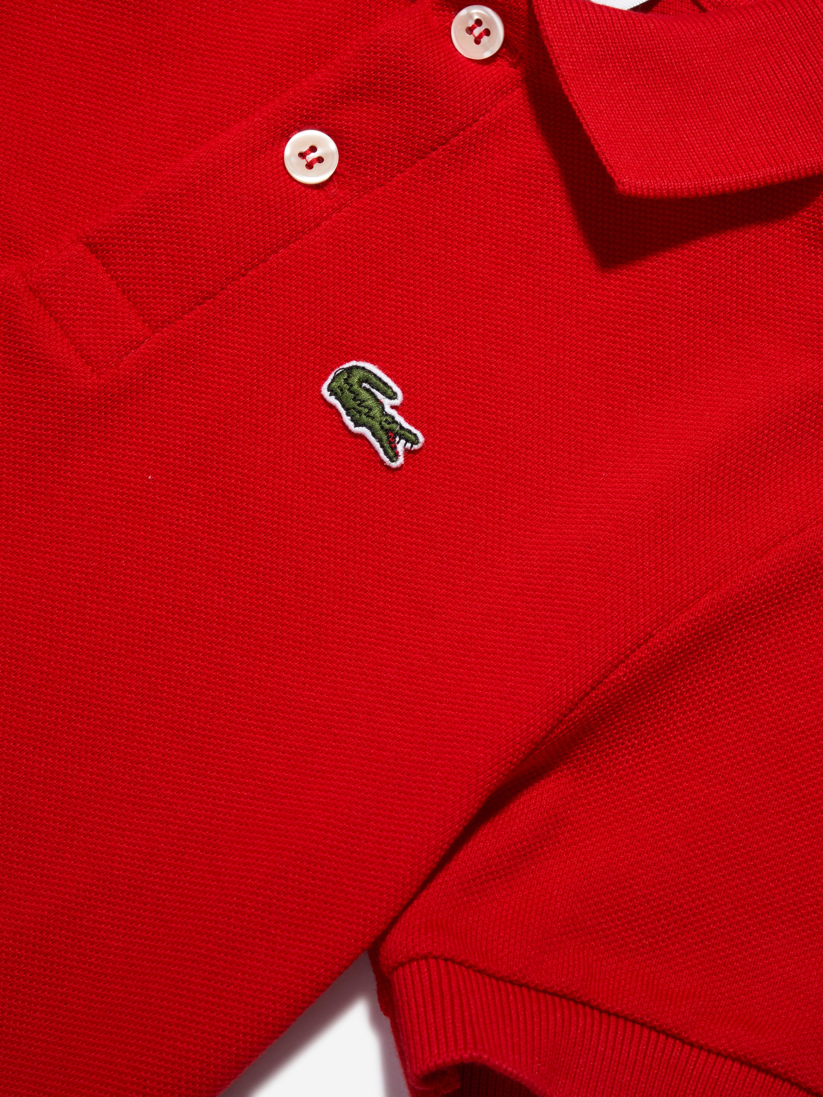 Lacoste Boys Cotton Pique Polo Top