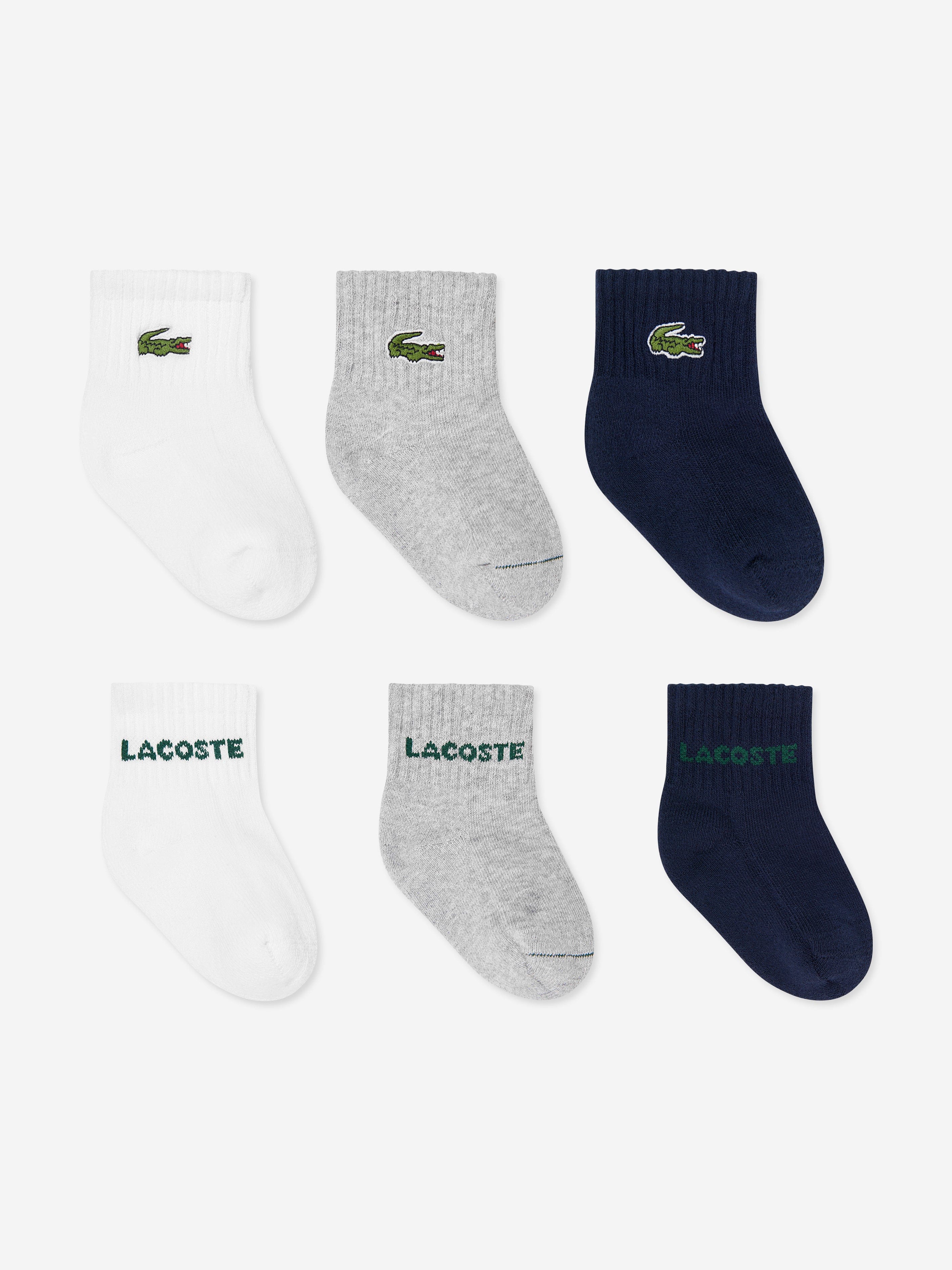 Lacoste Baby 6 Pack Socks Set in Navy