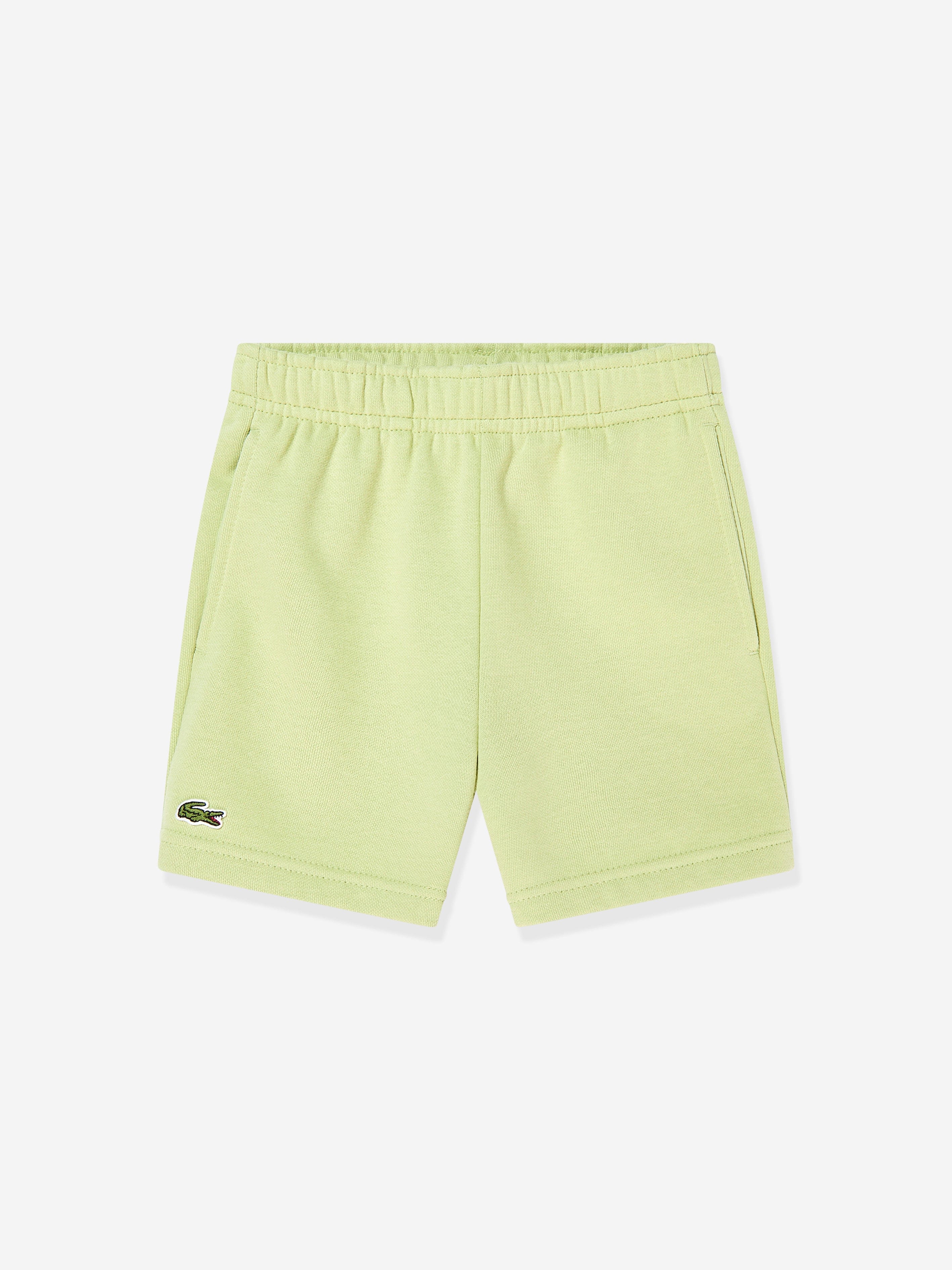 Lacoste Boys Core Fleece Shorts in Green