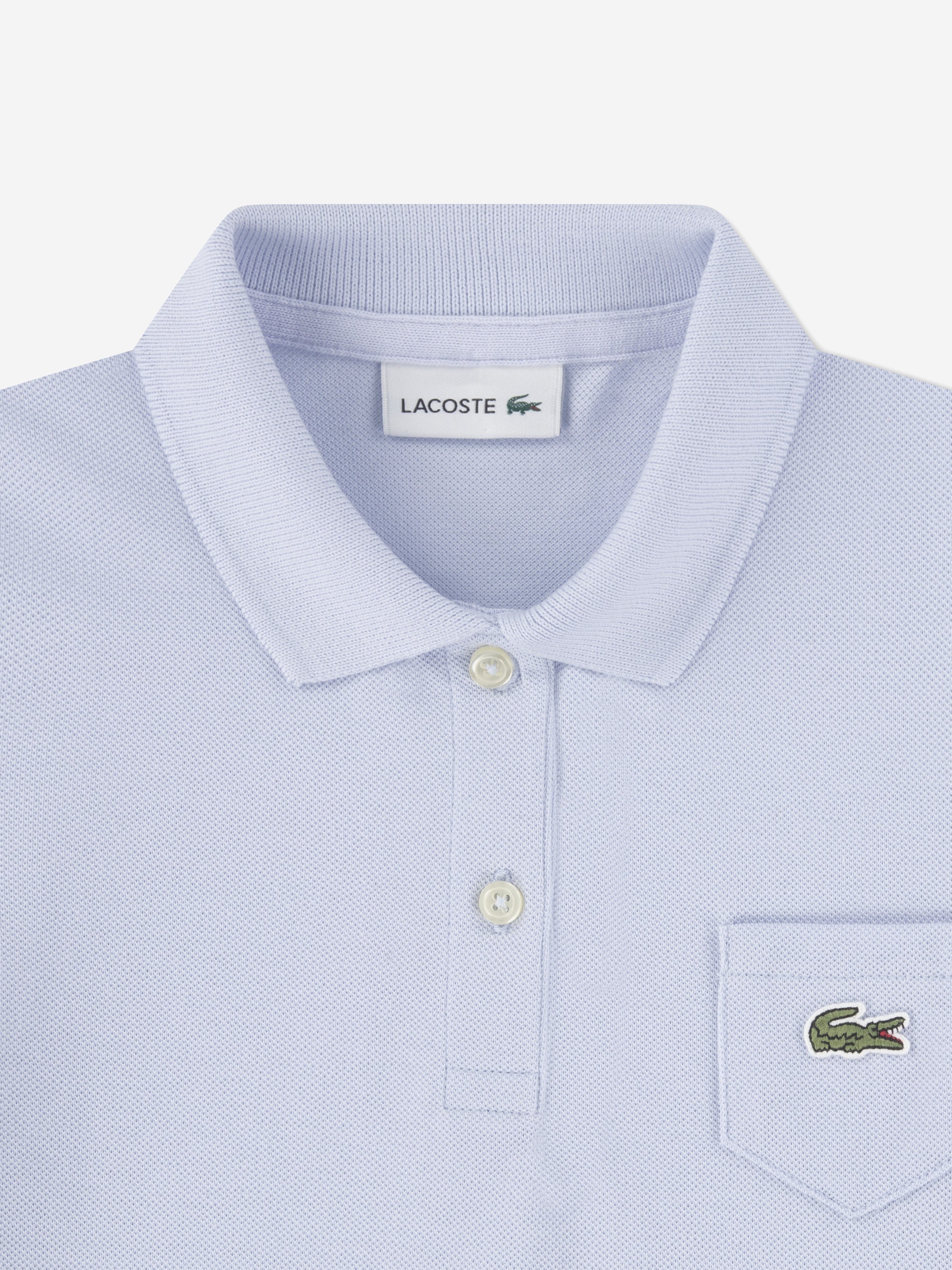Lacoste Girls Pique Polo Dress in Blue