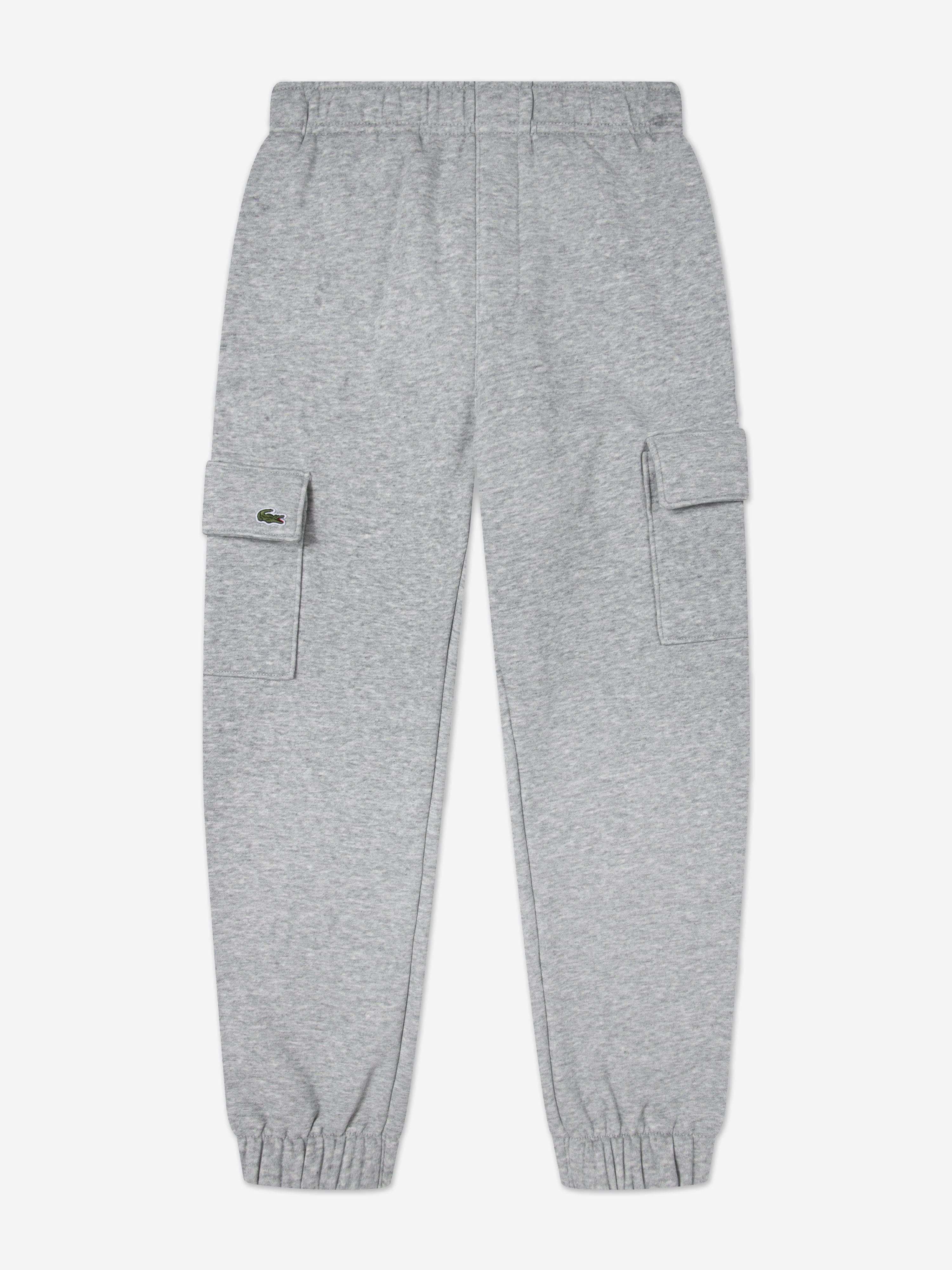 Lacoste Boys Cargo Fleece Joggers in Grey