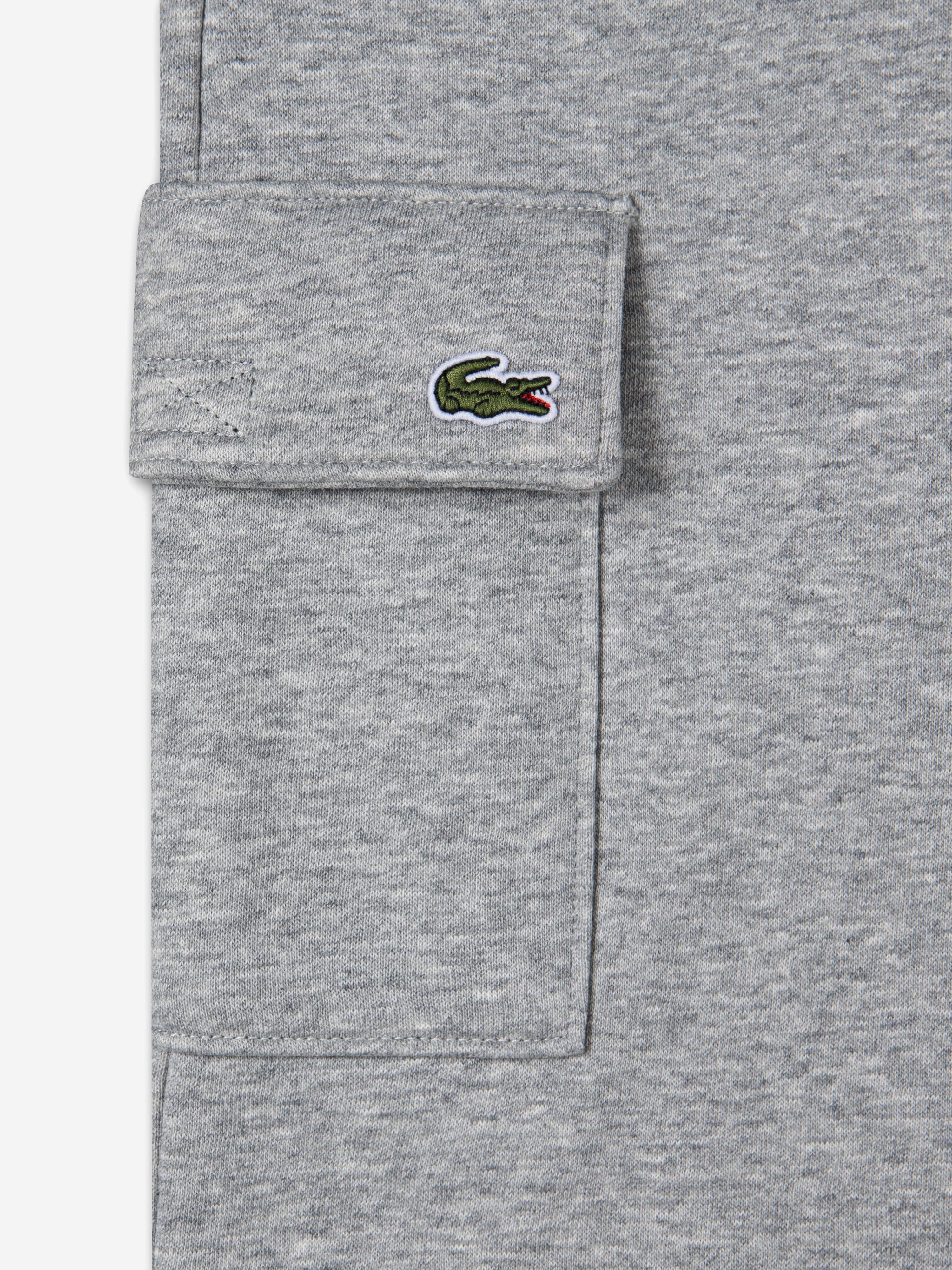 Lacoste Boys Cargo Fleece Joggers in Grey