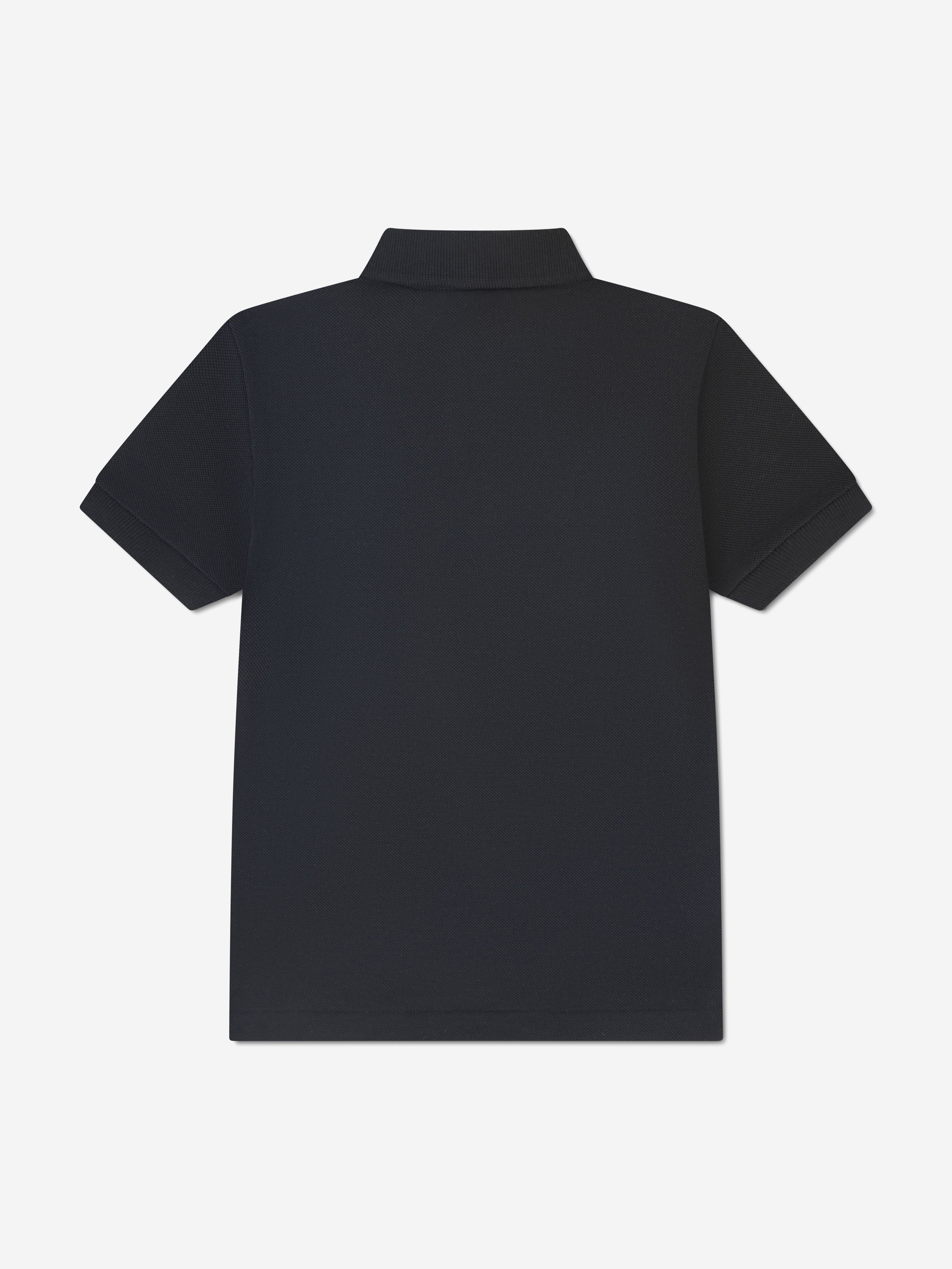 Lacoste Boys Pique Polo Shirt in Black