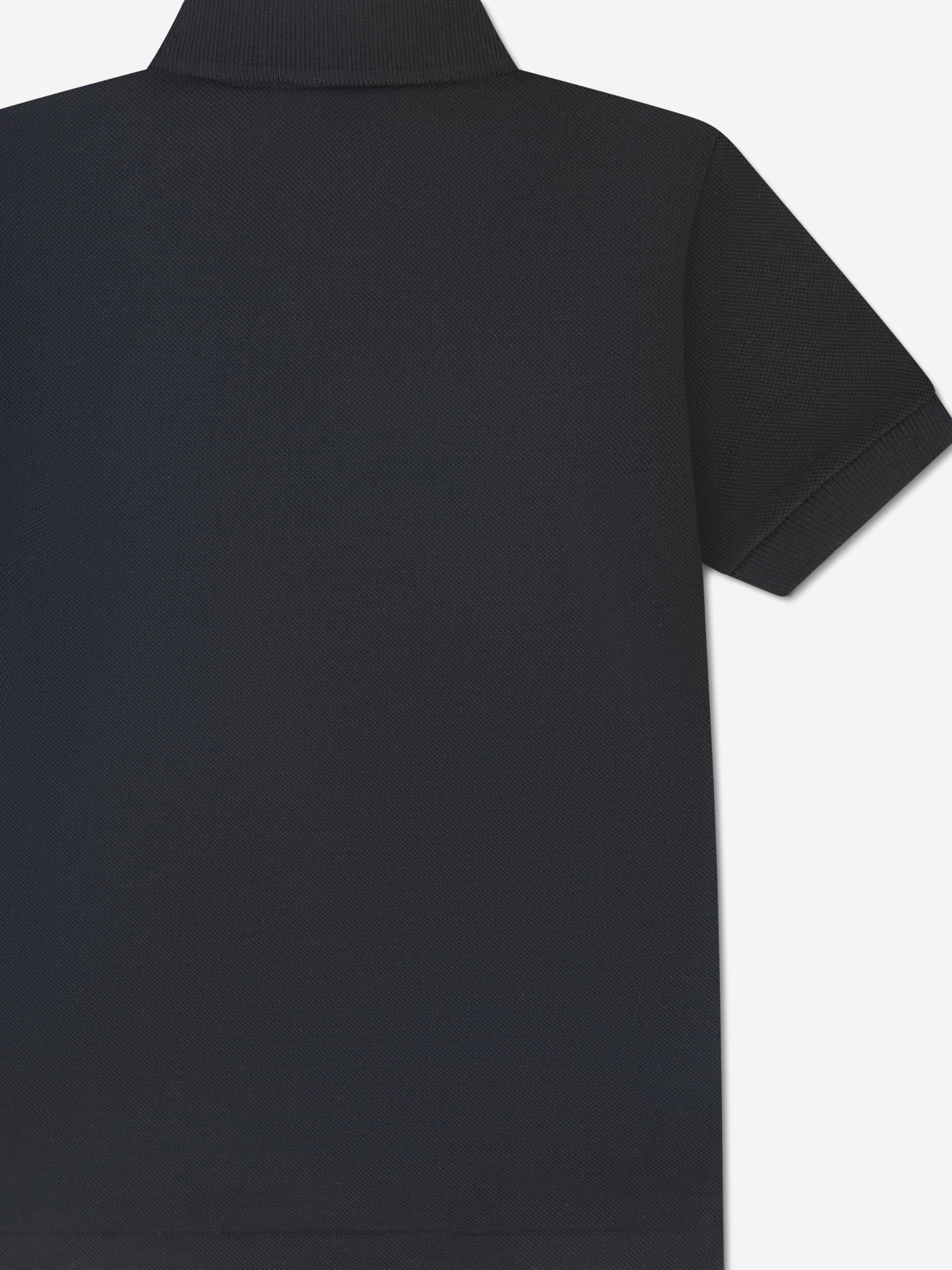 Lacoste Boys Pique Polo Shirt in Black