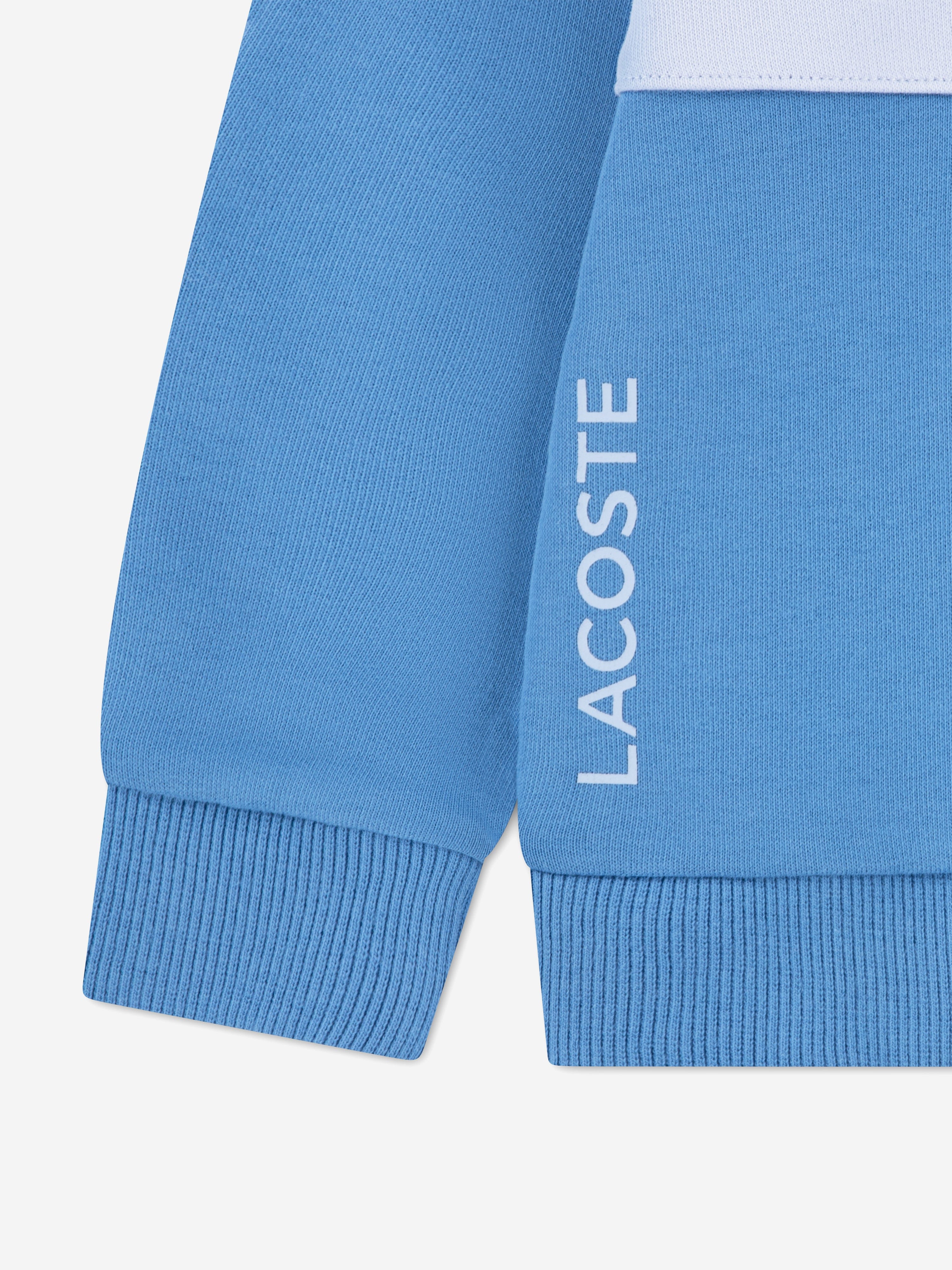 Lacoste Boys Colourblock Crew Sweatshirt in Blue