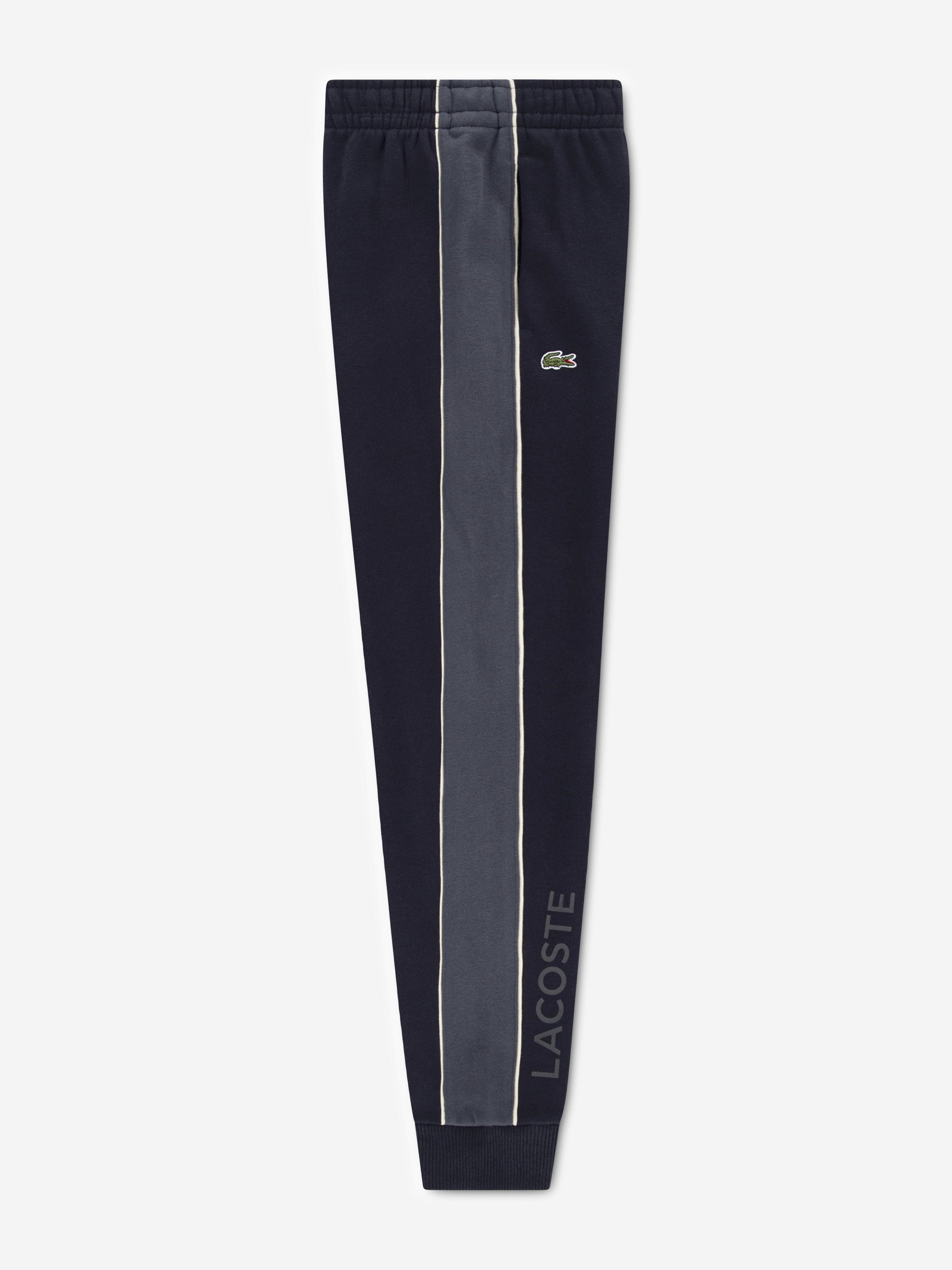 Lacoste Boys Colourblock Joggers in Black