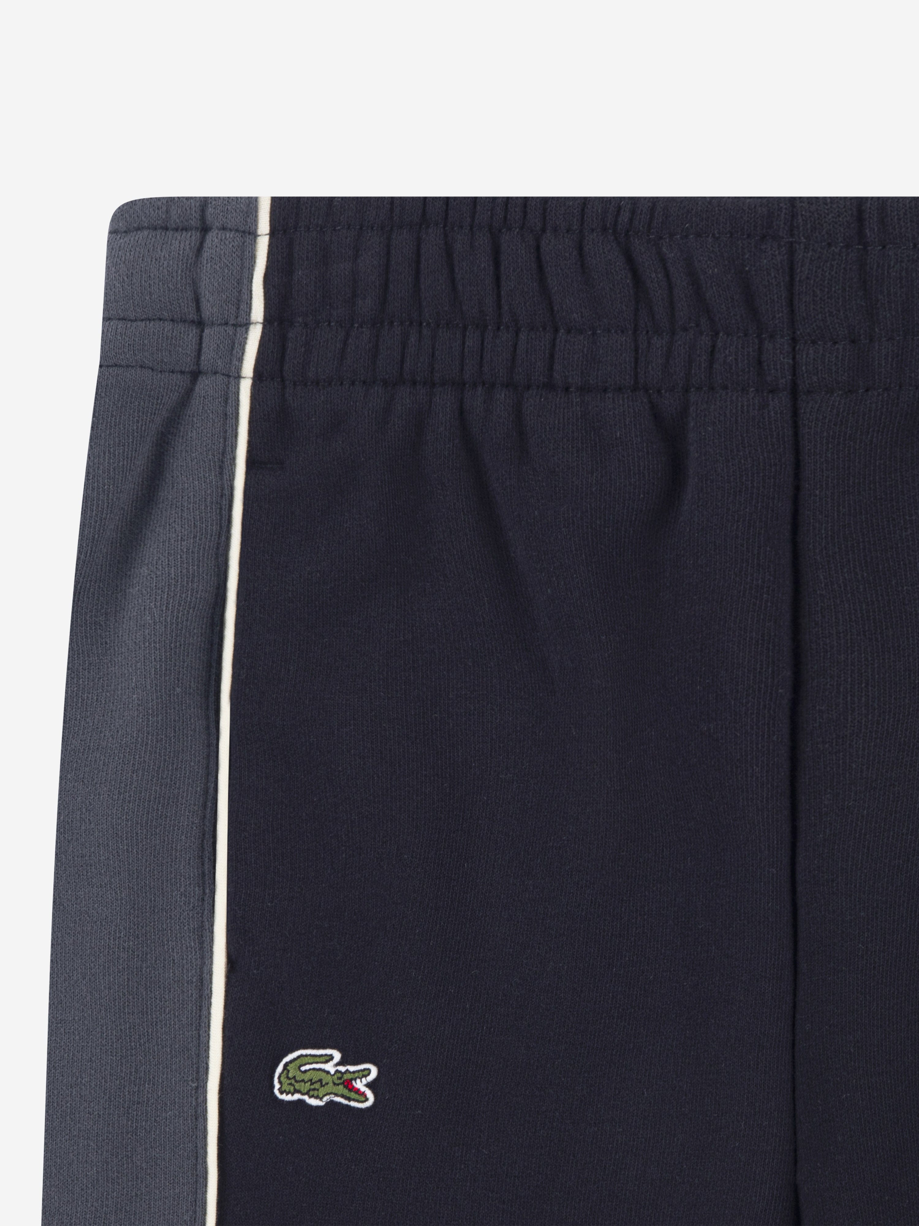 Lacoste Boys Colourblock Joggers in Black