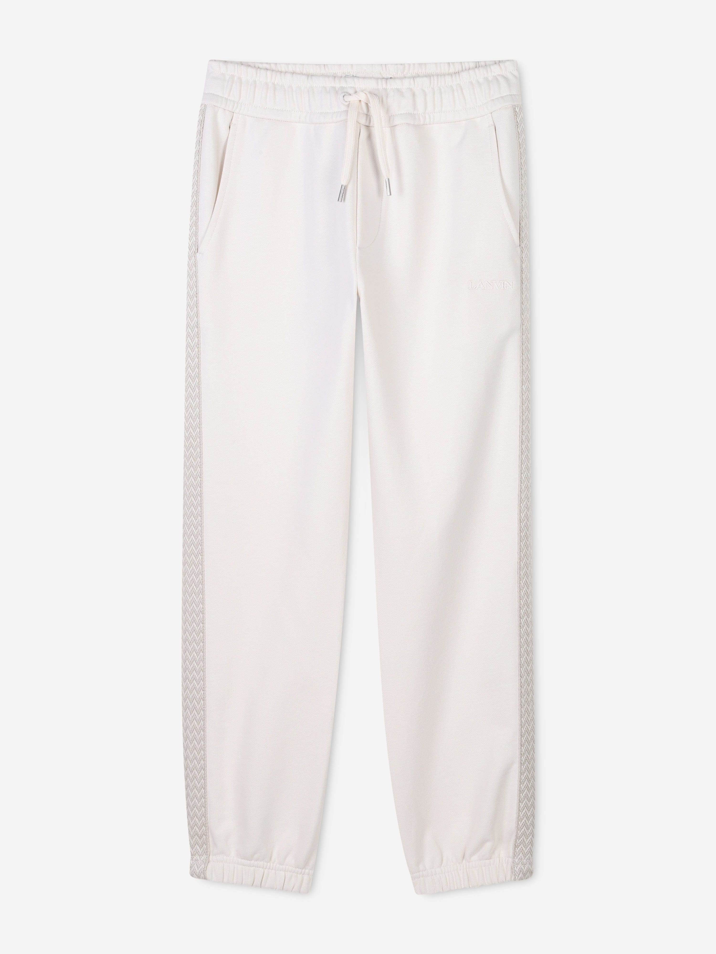 Lanvin Girls Logo Joggers in Ivory