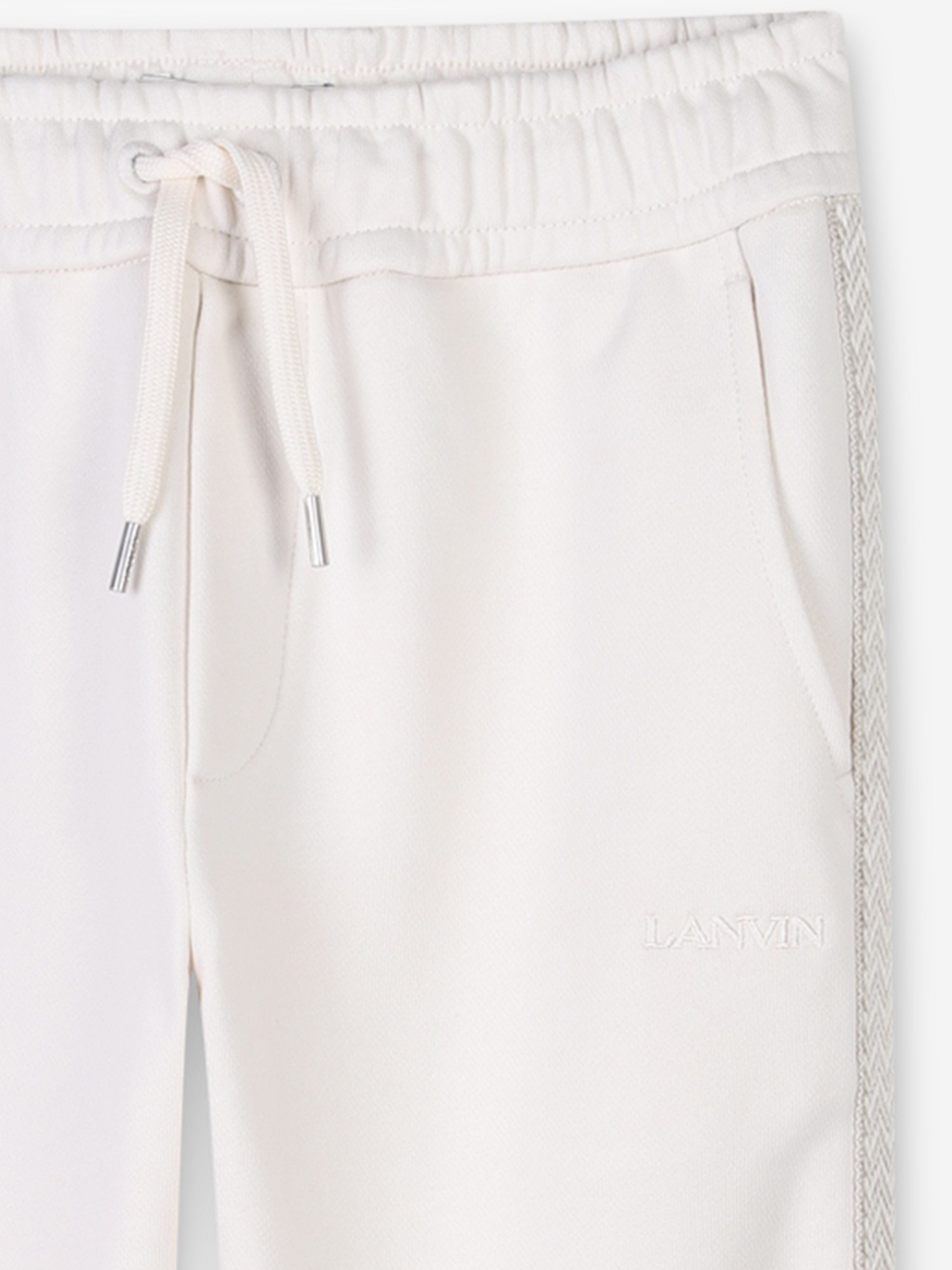 Lanvin Girls Logo Joggers in Ivory