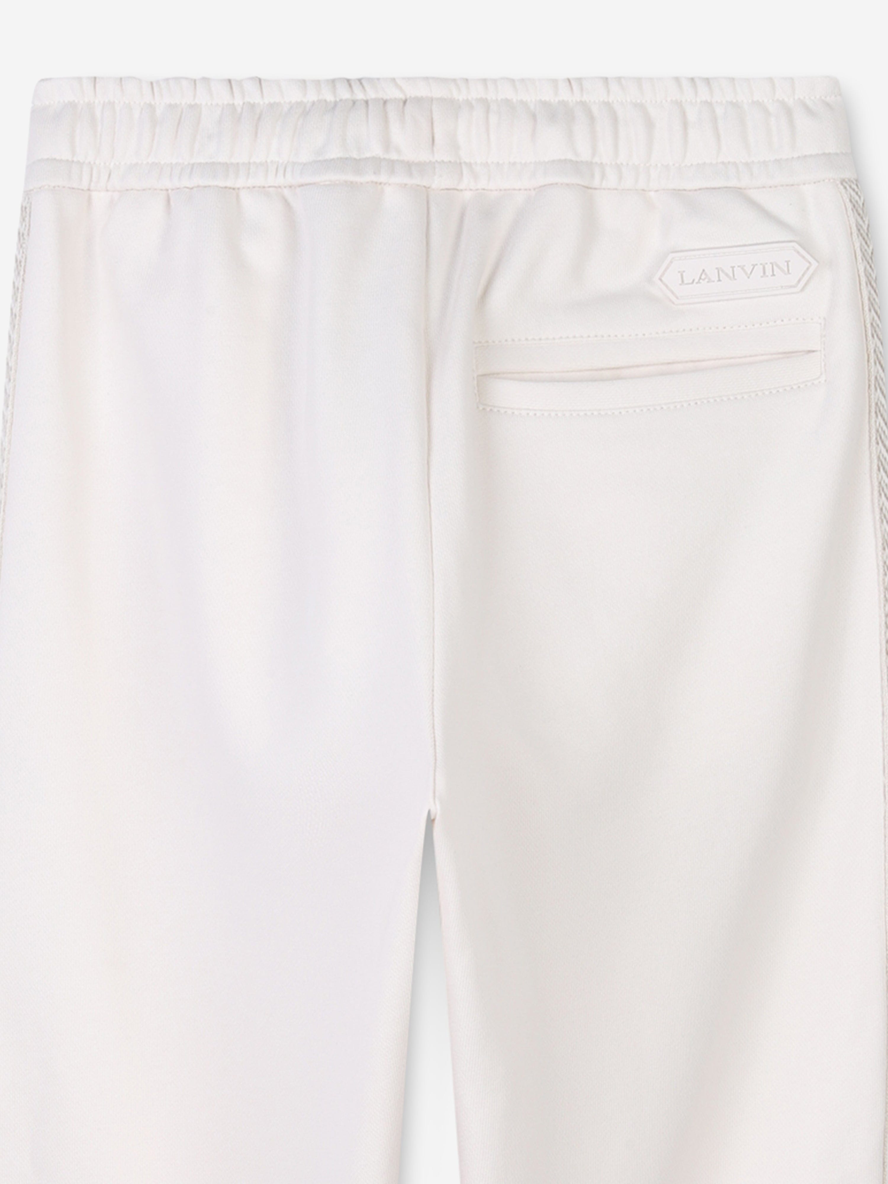 Lanvin Girls Logo Joggers in Ivory