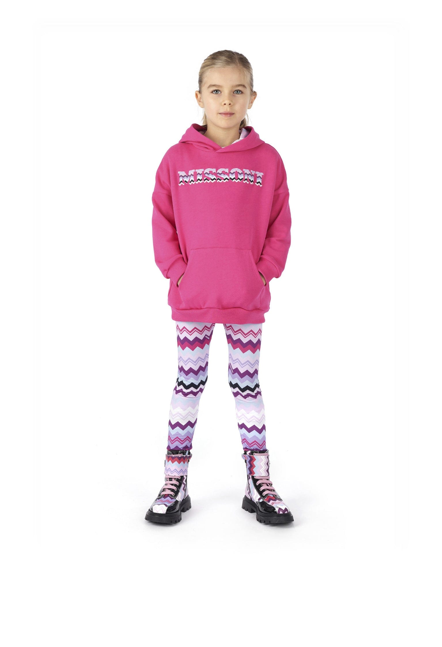 Missoni Girls Logo Hoodie in Pink