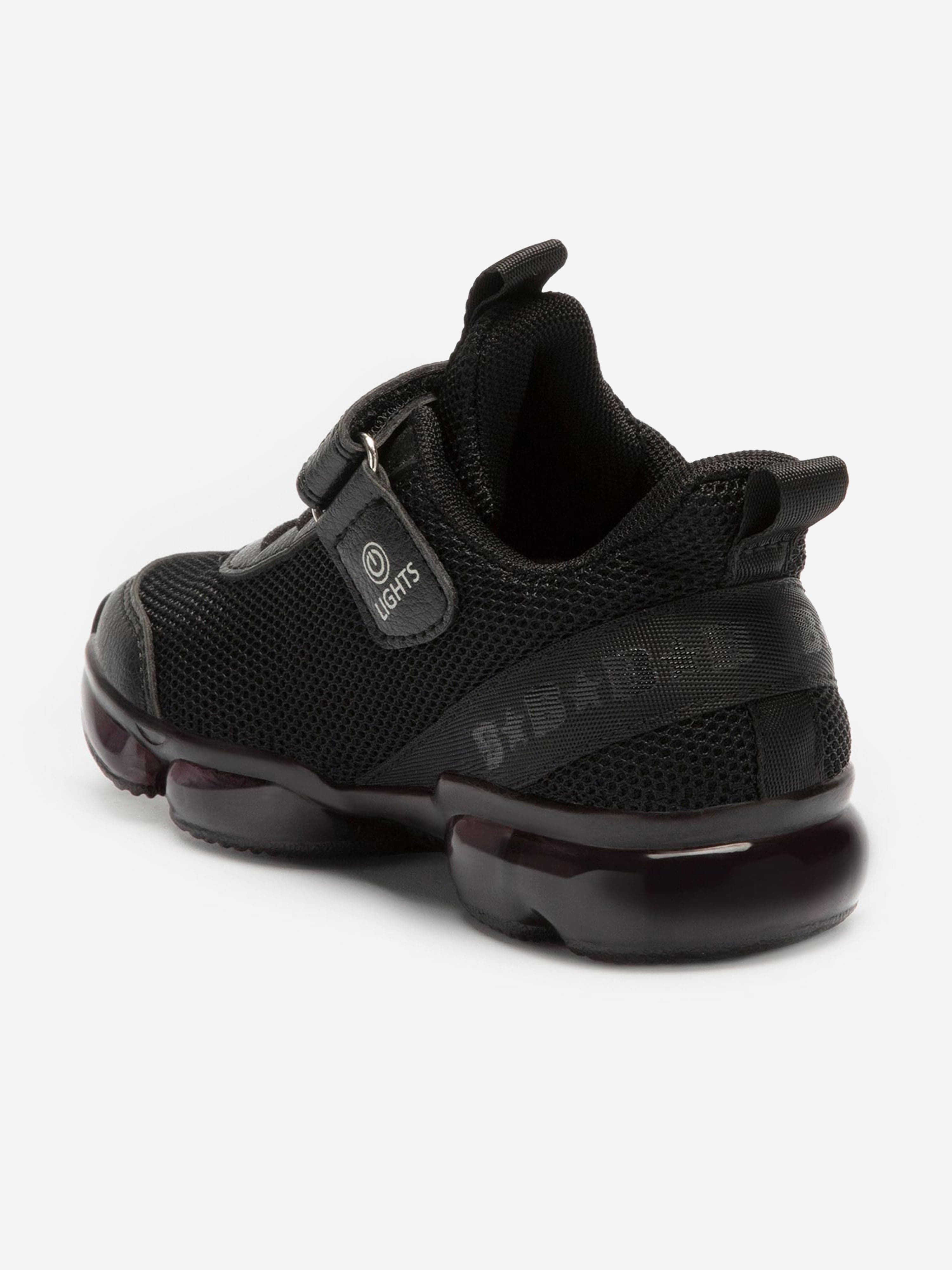 Boys Dinosaur Lights Trainers in Black