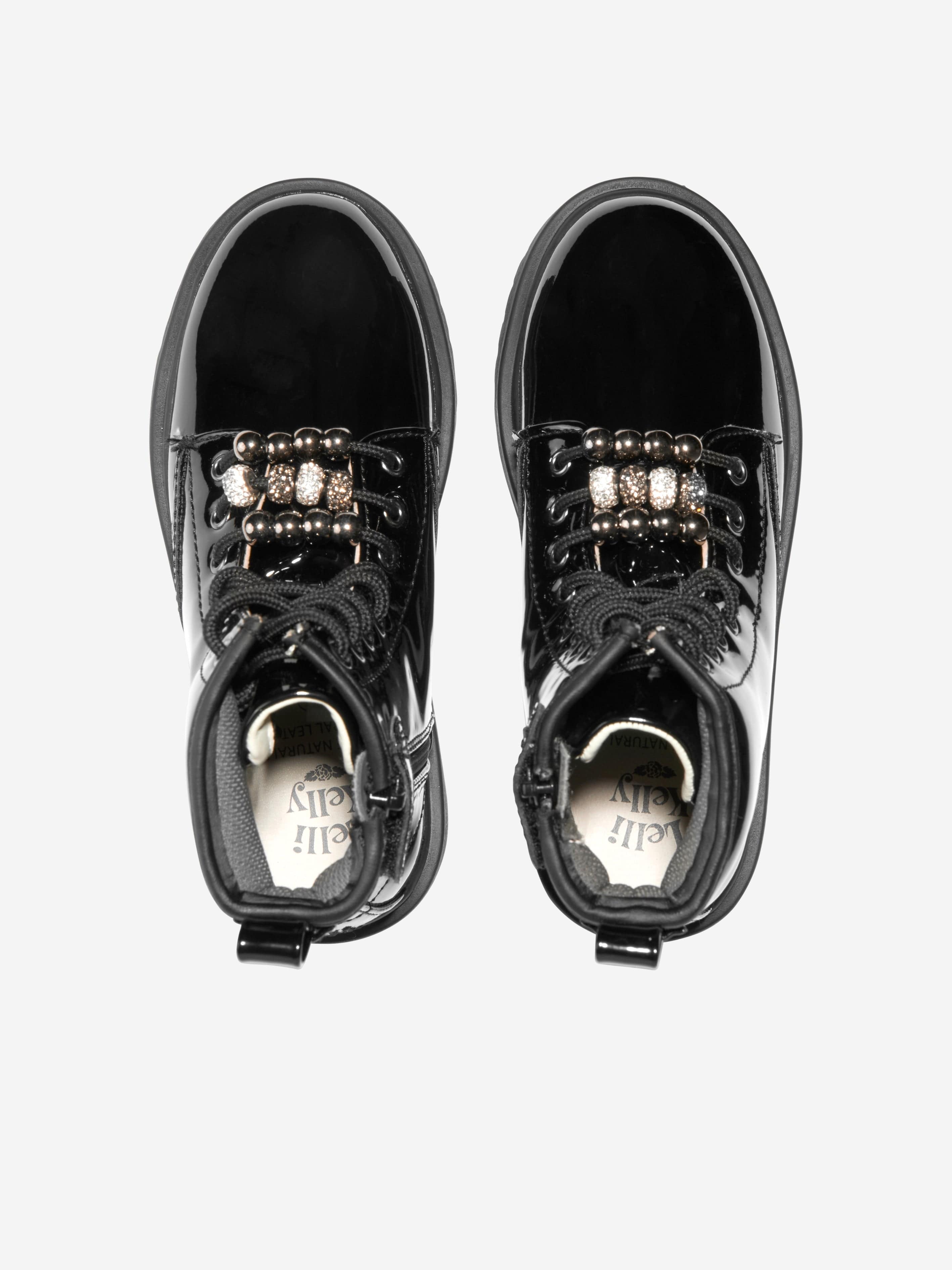 Lelli Kelly Girls Willow Patent Boots in Black