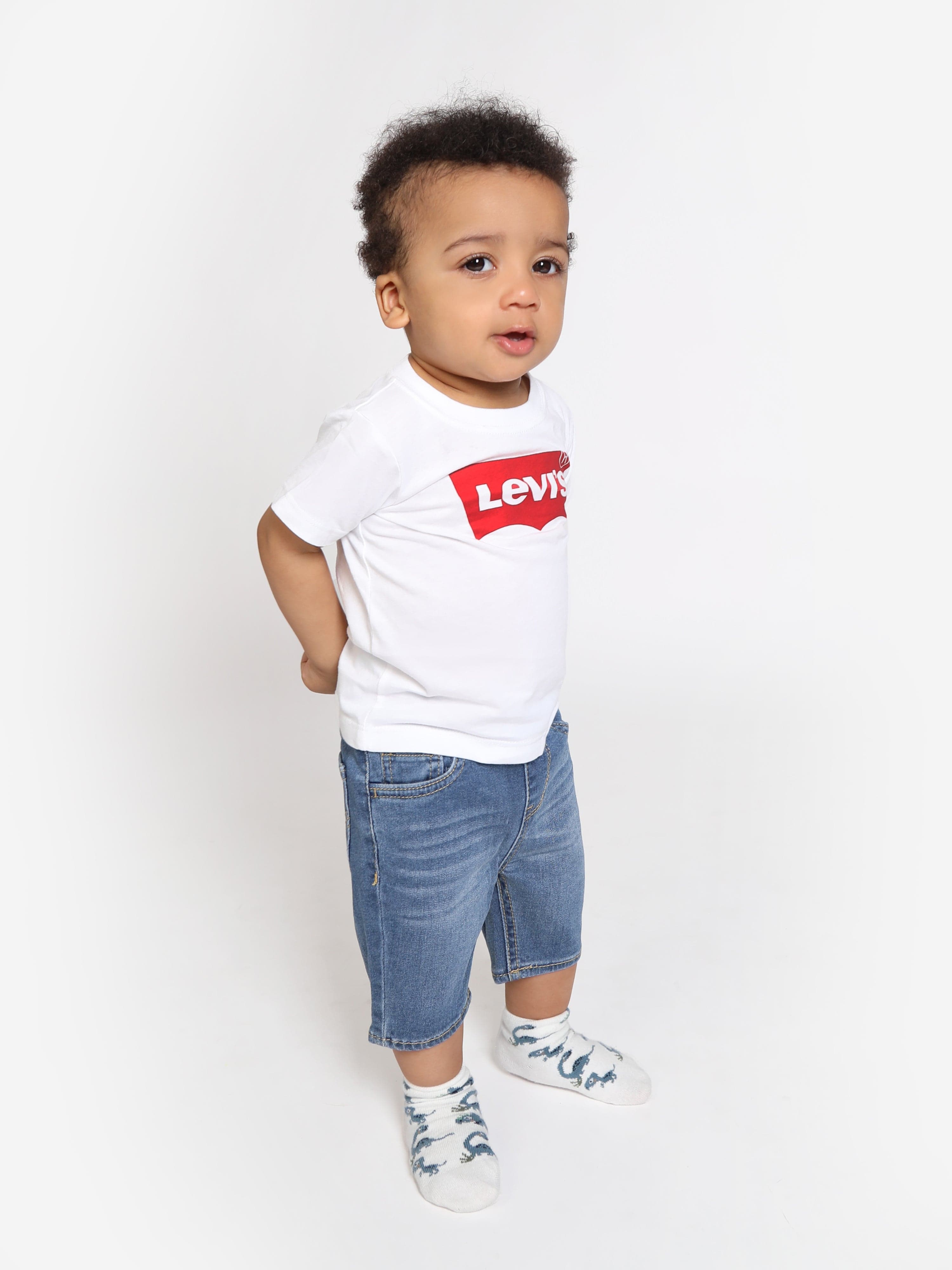 Levi's Wear Baby Boys Cotton Short Sleeve Batwing Logo T-Shirt