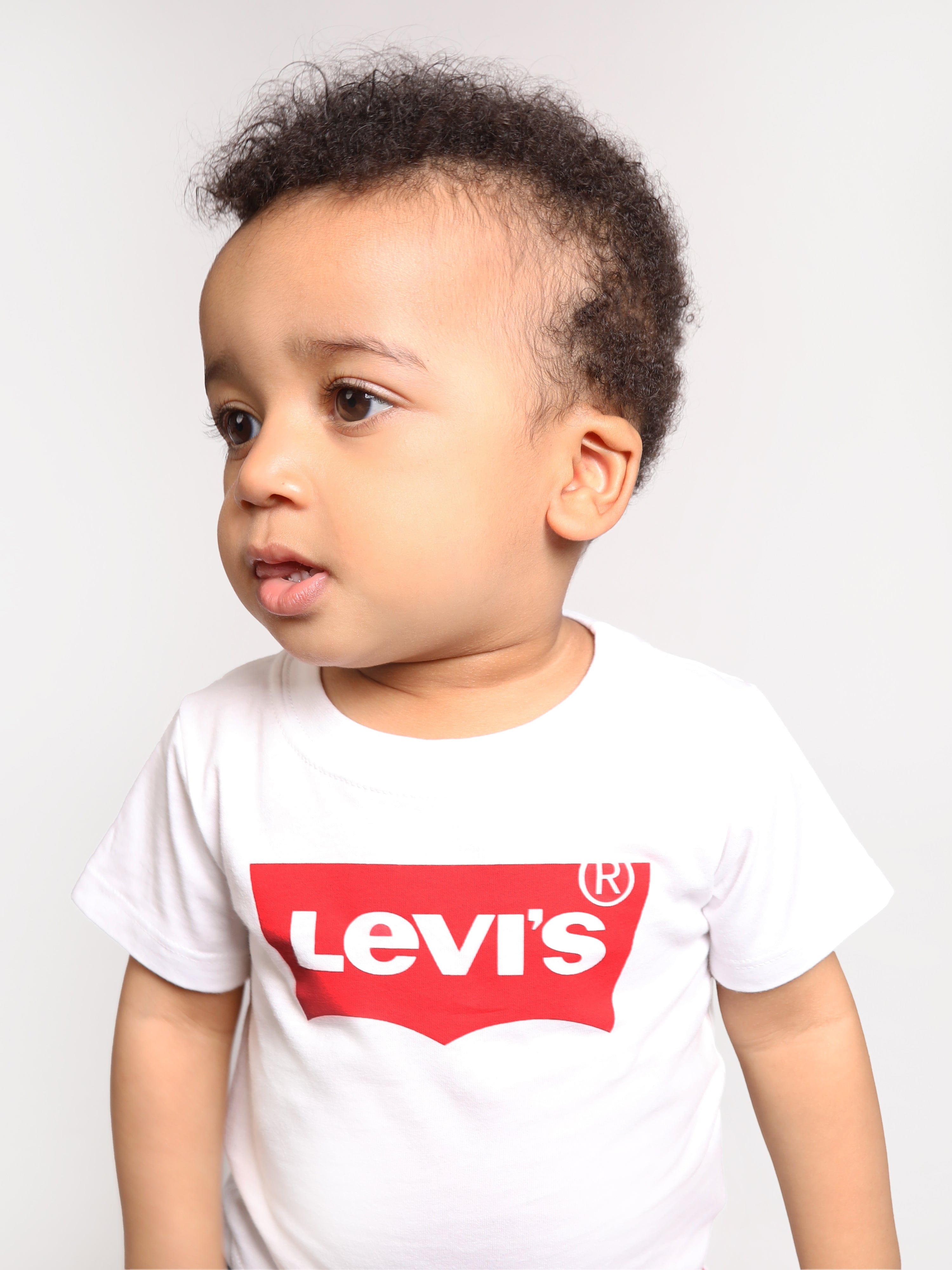 Levi's Wear Baby Boys Cotton Short Sleeve Batwing Logo T-Shirt