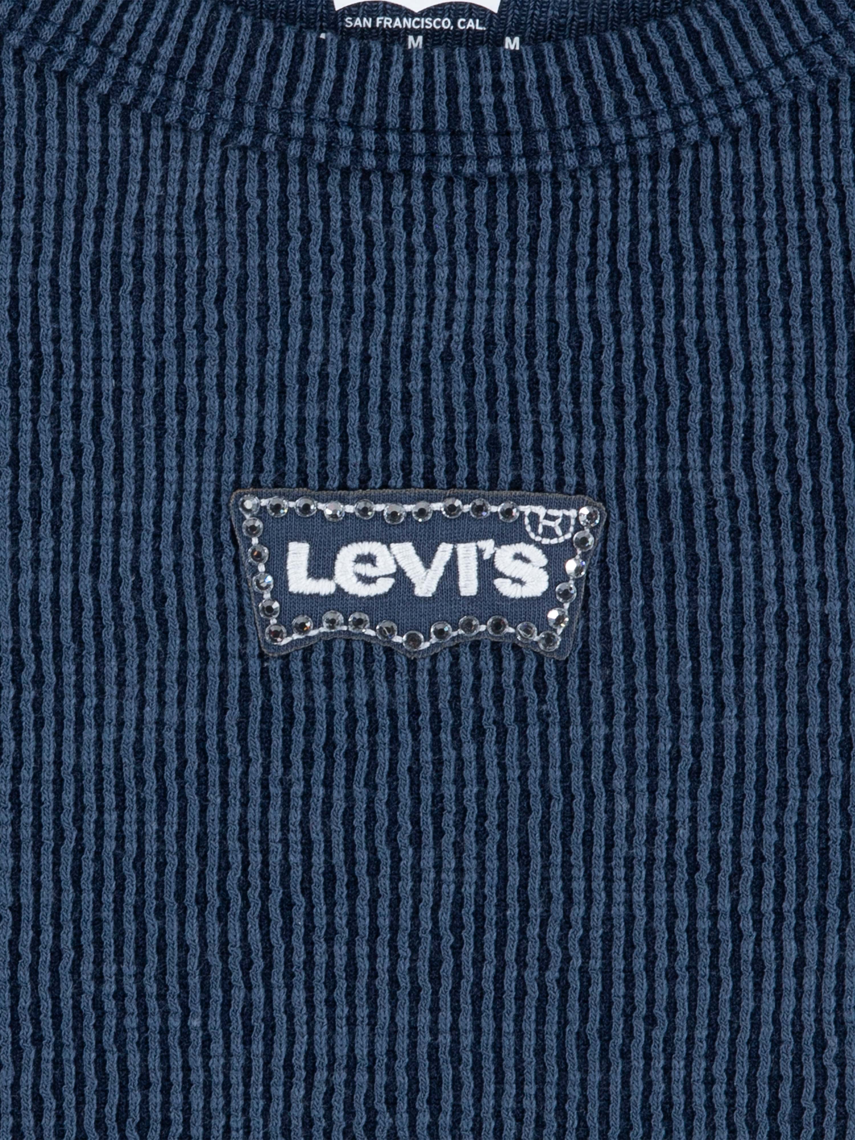 Levi's Girls Logo Raglan Top in Navy