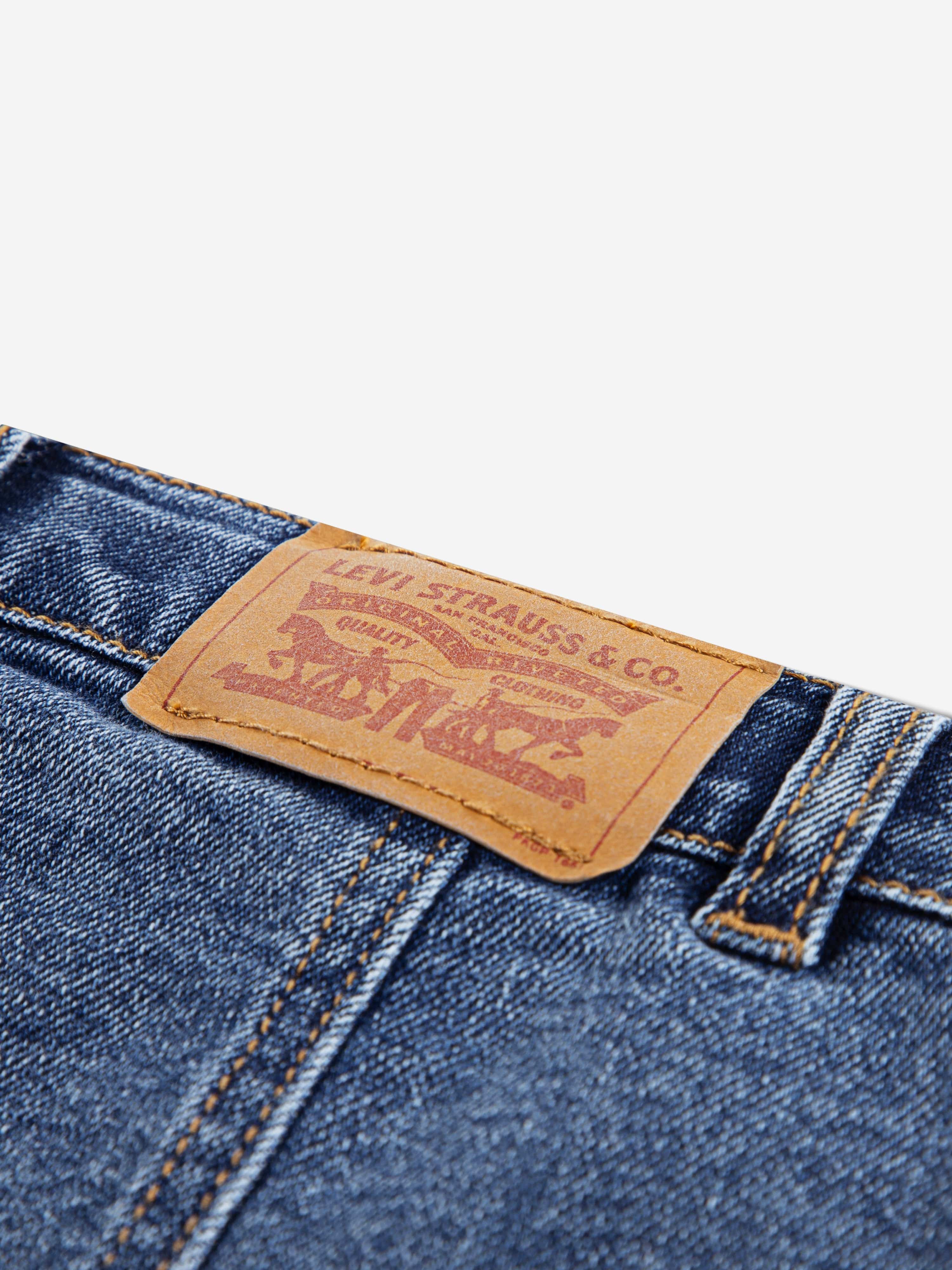 Levi's Girls Button Front Denim Skirt in Blue