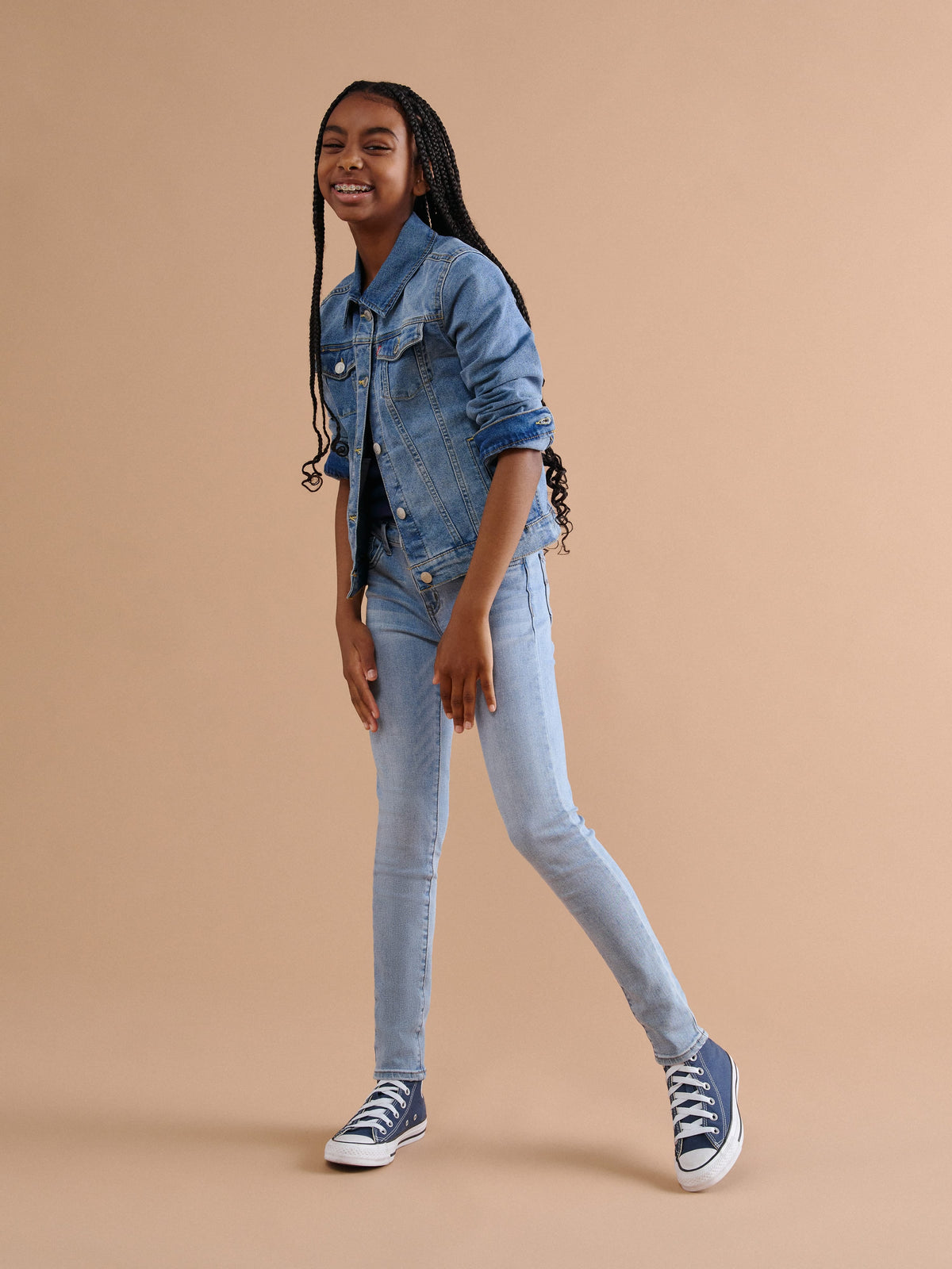 Levi's Girls 710 Super Skinny Jeans in Blue