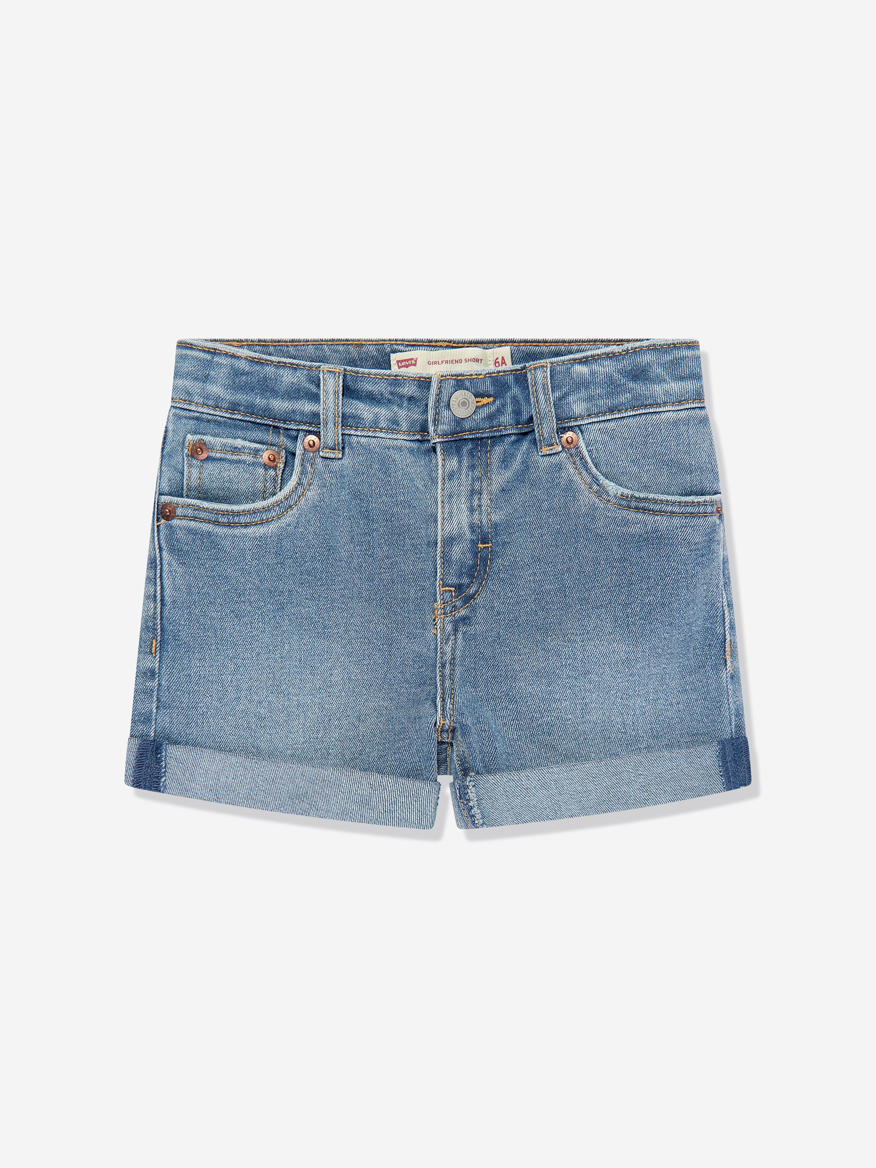 Levi's Wear Girls Girlfriend Shorts in Blue